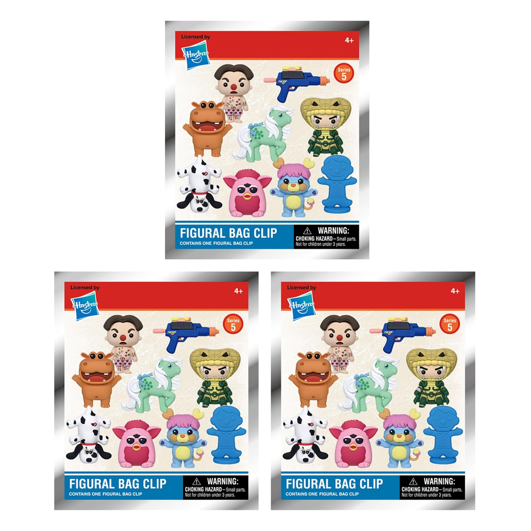 Hasbro Retro Series 3 Blind Bag 3D Foam Bag Clip | 3 Random