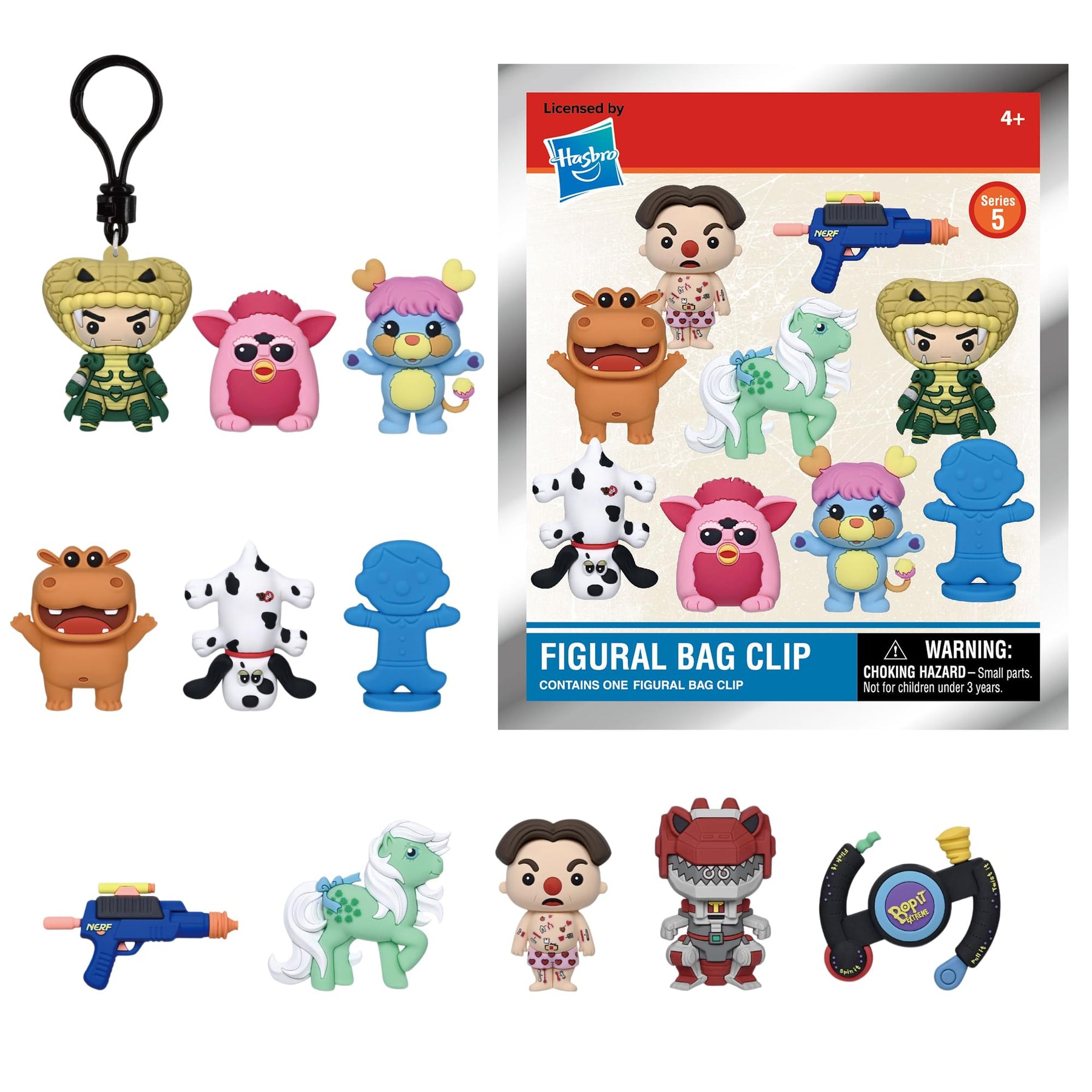 Hasbro Retro Series 3 Blind Bag 3D Foam Bag Clip | One Random