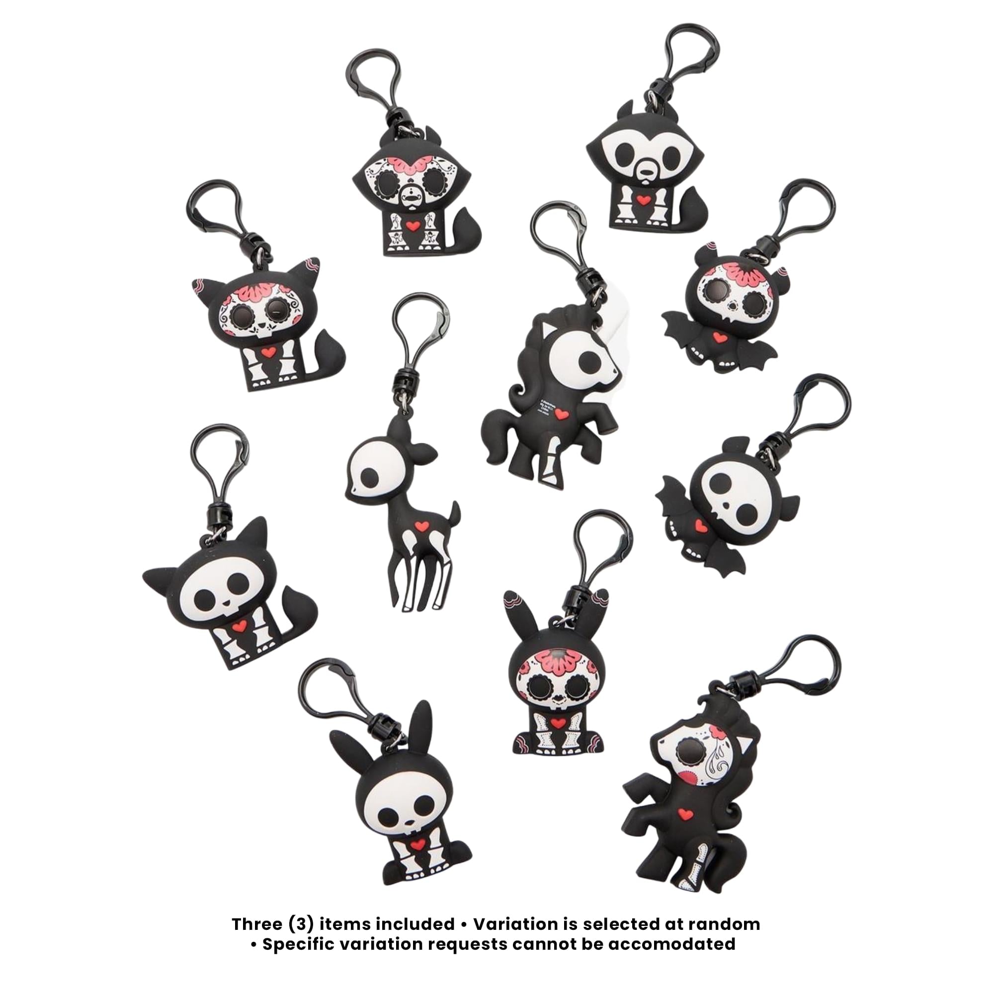 Skelanimals Series 1 Blind Bag 3D Foam Bag Clip | 3 Random