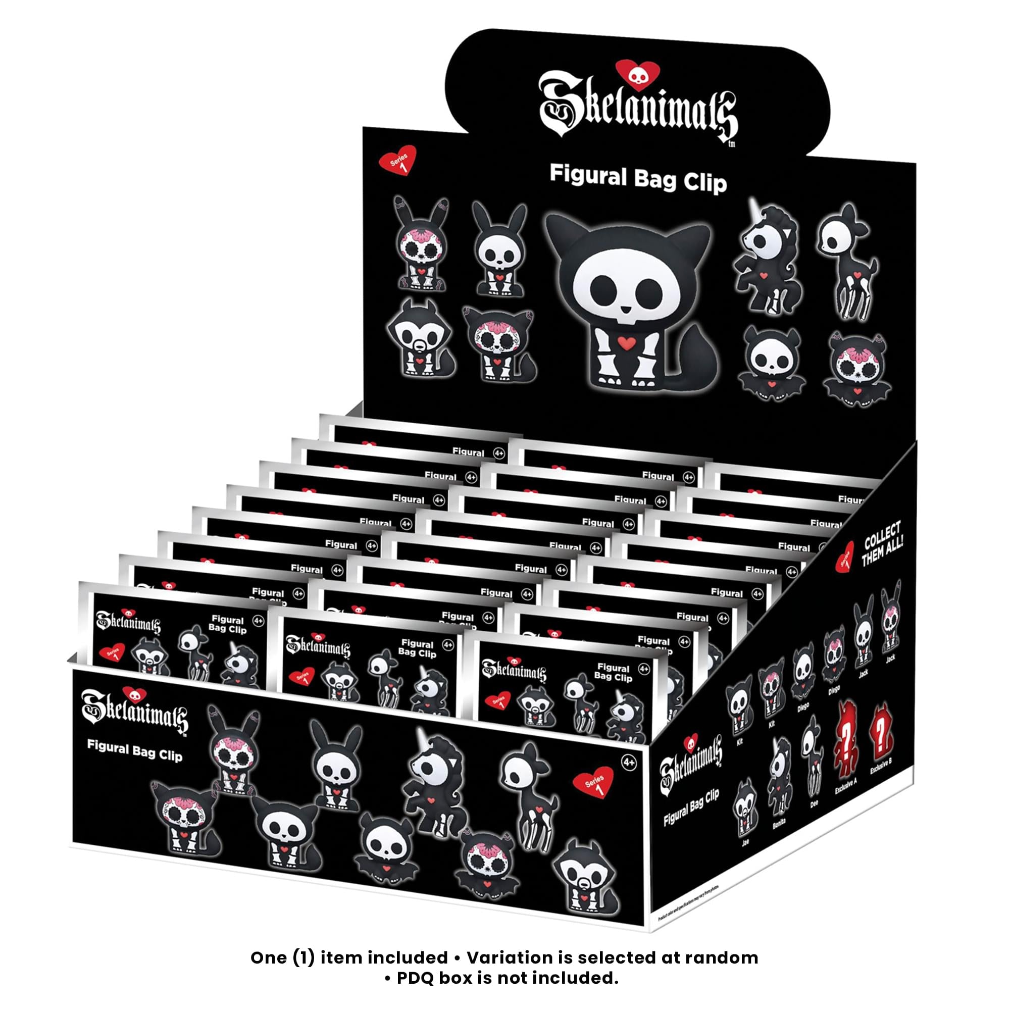 Skelanimals Series 1 Blind Bag 3D Foam Bag Clip | 1 Random