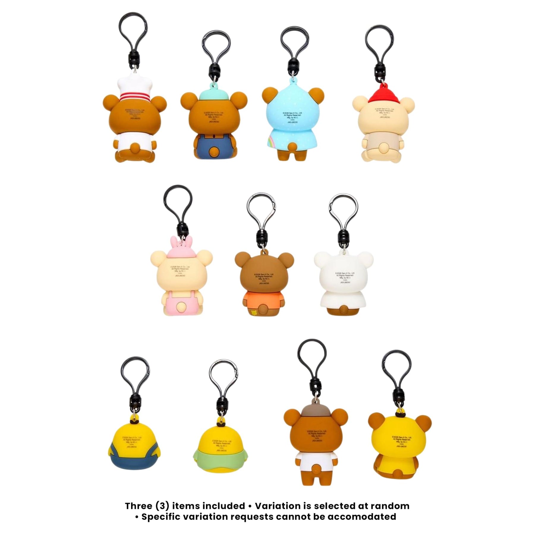 Rilakkuma Series 1 Blind Bag 3D Foam Bag Clips | 3 Random
