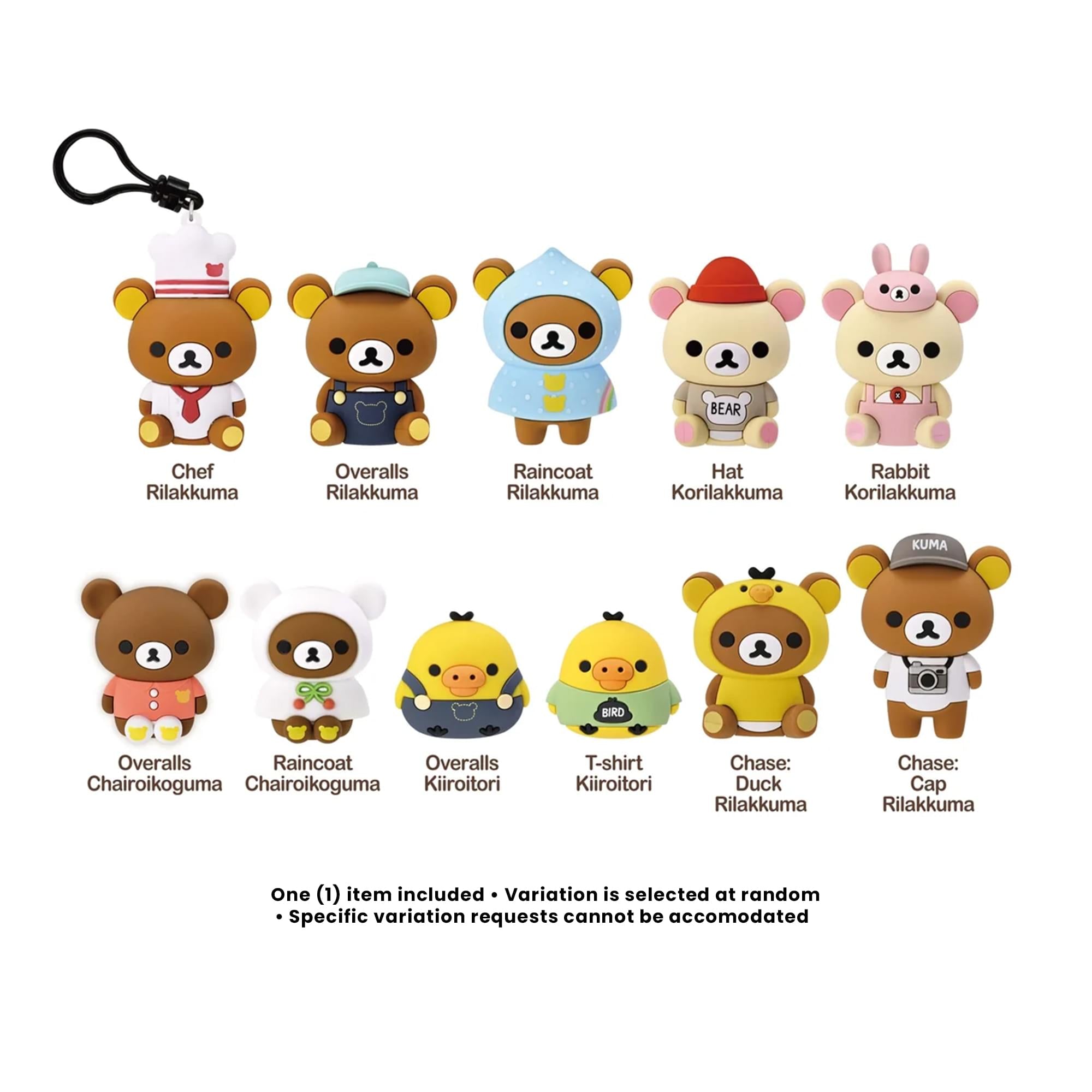 Rilakkuma Series 1 Blind Bag 3D Foam Bag Clip | 1 Random