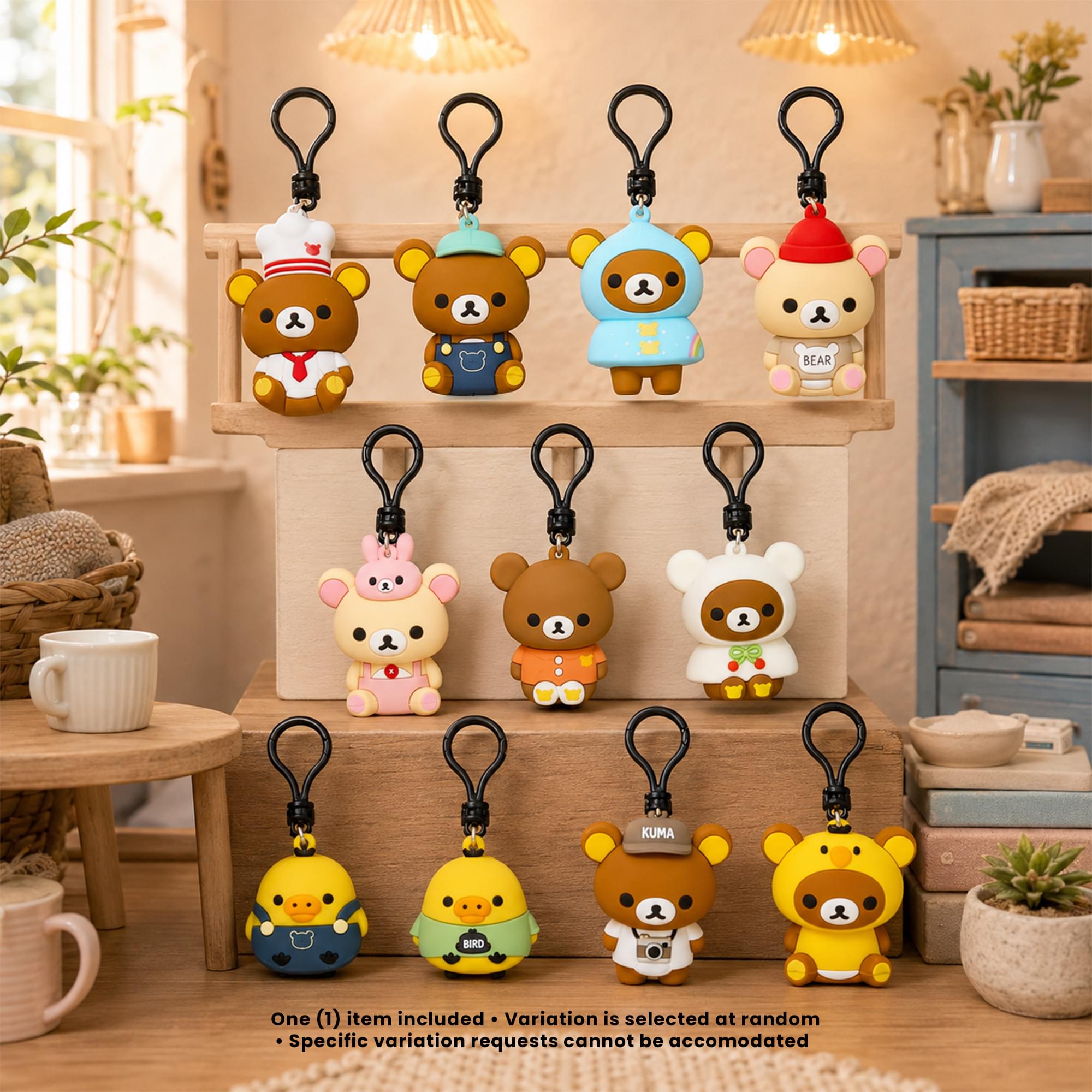 Rilakkuma Series 1 Blind Bag 3D Foam Bag Clip | 1 Random