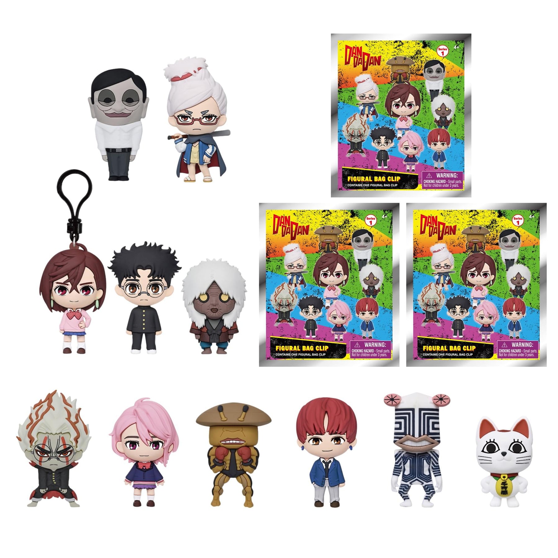 Dandadan Series 1 Blind Bag 3D Foam Bag Clip | Set Of 3