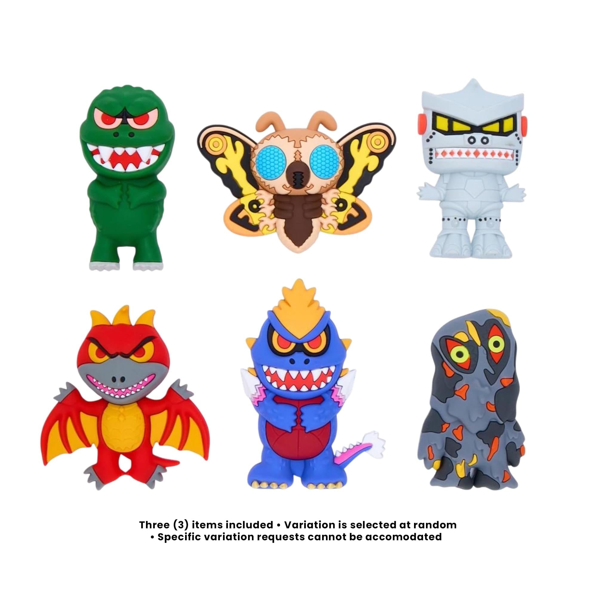 Tokidoki X Godzilla Blind Bag 3D Foam Bag Clip | Set Of 3
