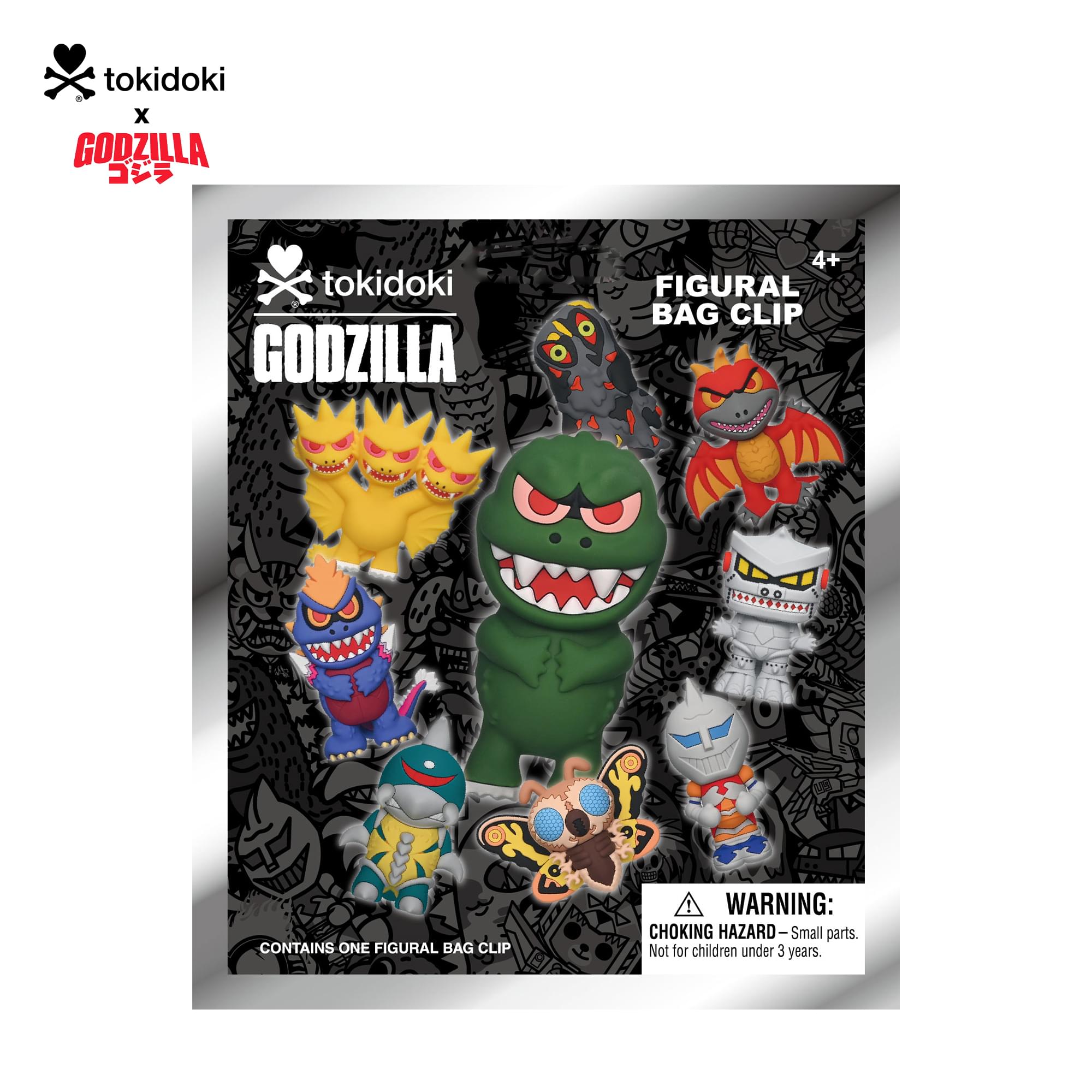 Tokidoki X Godzilla Blind Bag 3D Foam Bag Clip | One Random