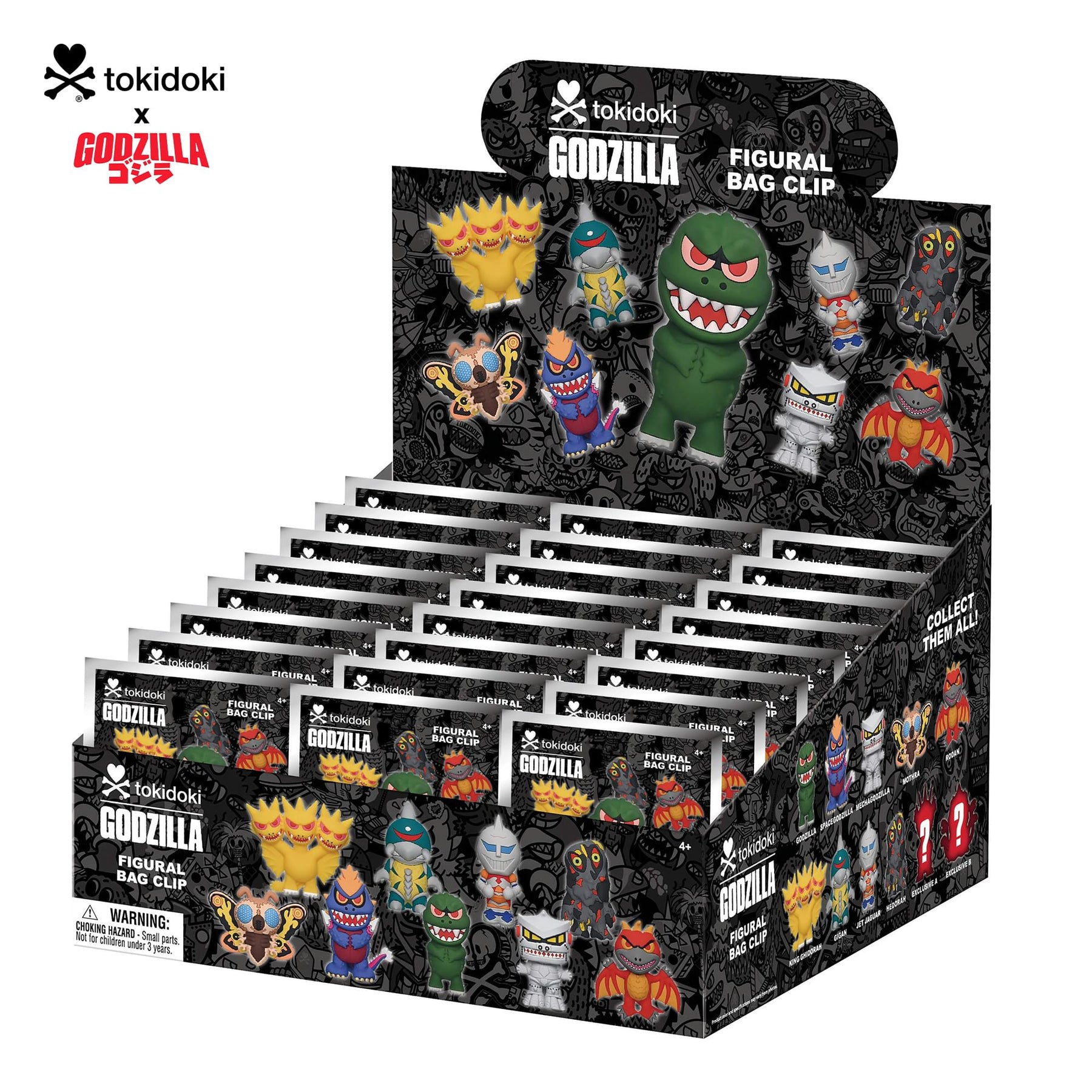 Tokidoki X Godzilla Blind Bag 3D Foam Bag Clip | One Random