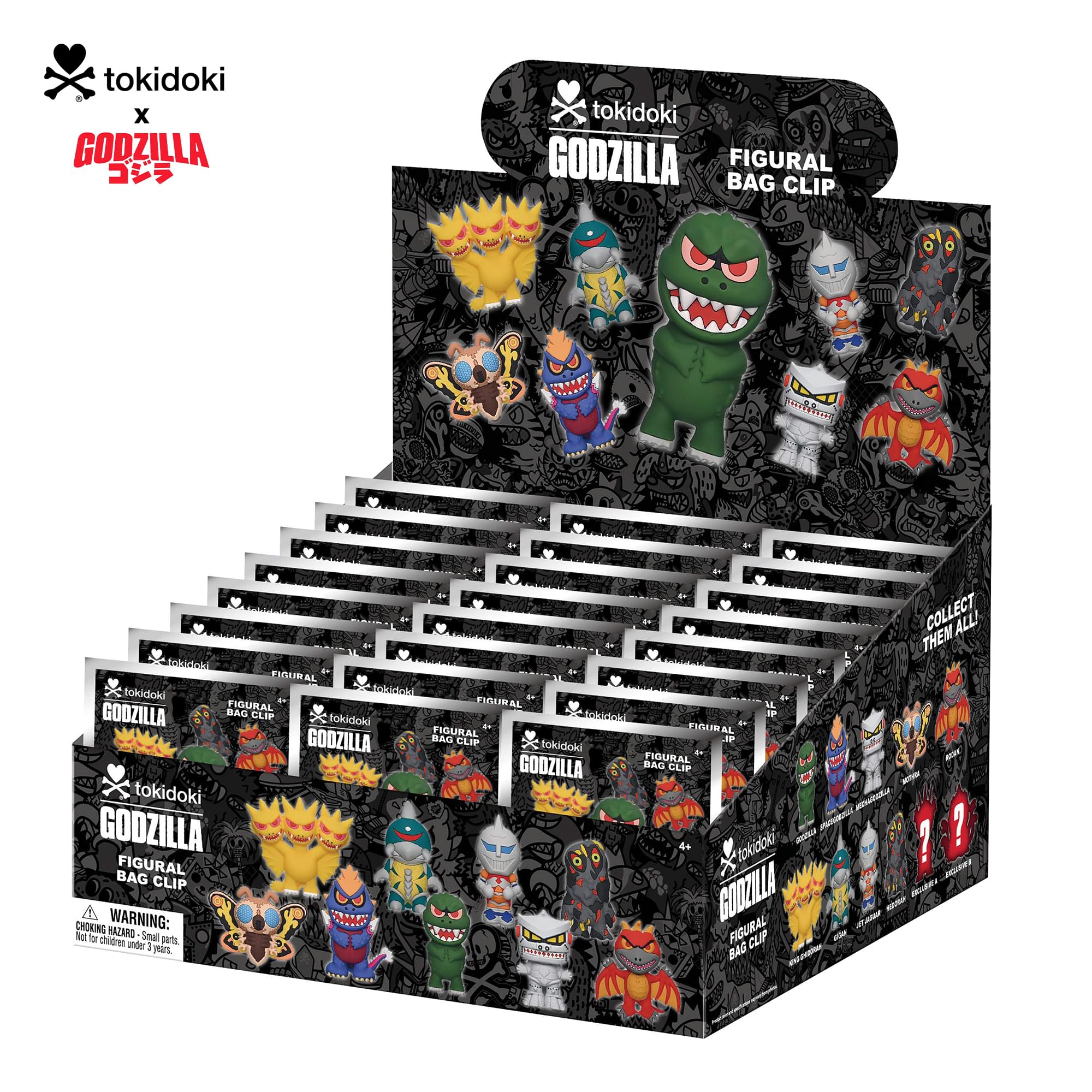 Tokidoki X Godzilla Blind Bag 3D Foam Bag Clip | One Random