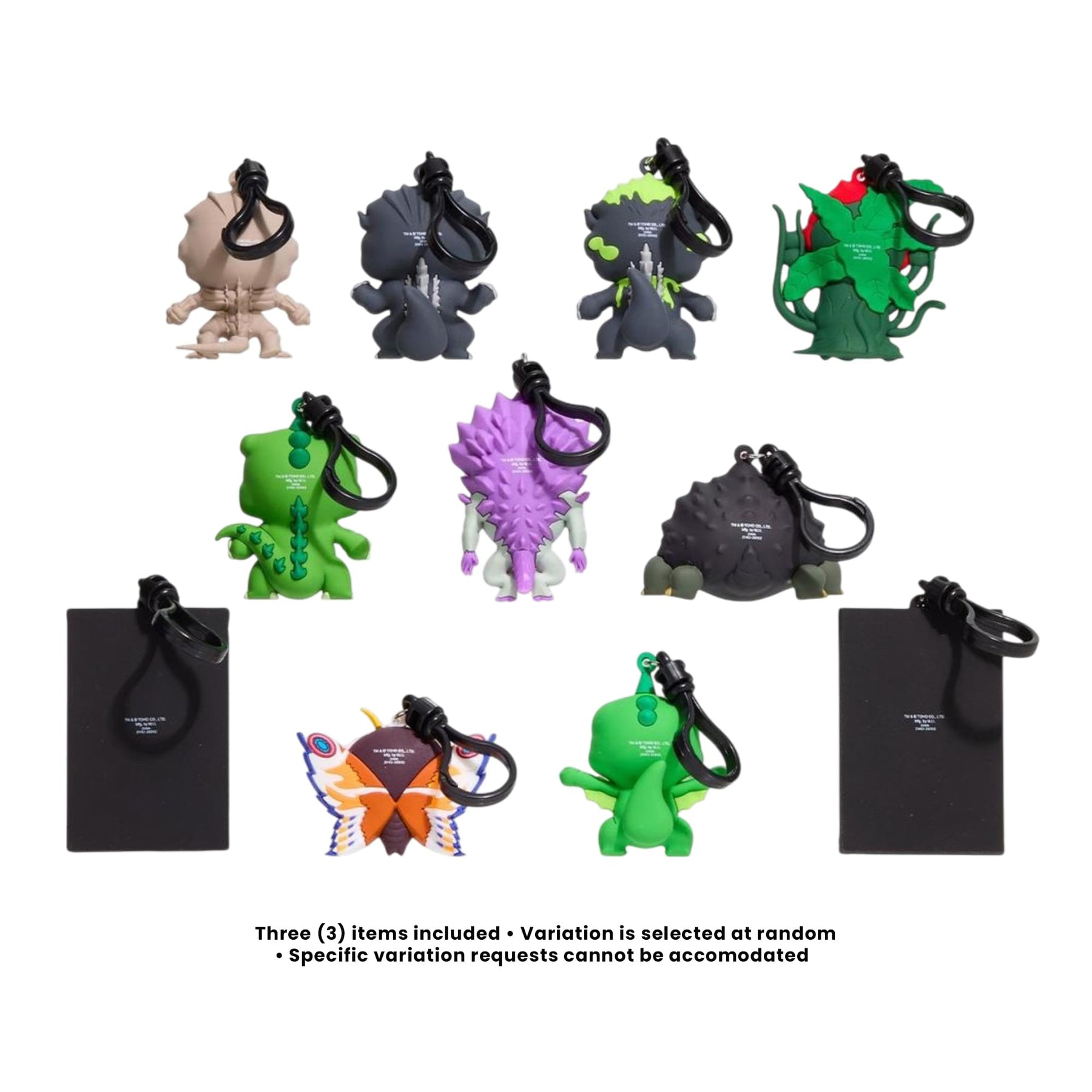Godzilla Series 8 Blind Bag 3D Foam Bag Clips | 3 Random