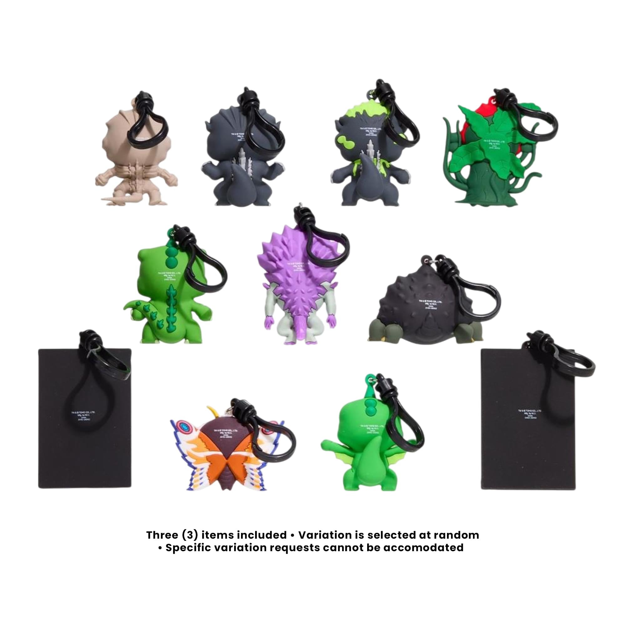 Godzilla Series 8 Blind Bag 3D Foam Bag Clips | 3 Random