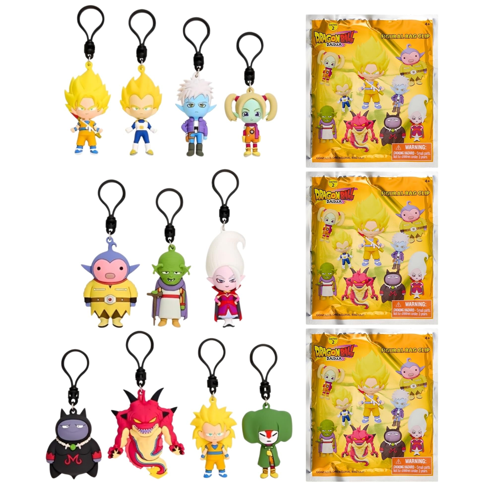 Dragon Ball Daima Series 2 Blind Bag 3D Foam Bag Clip | 3 Random