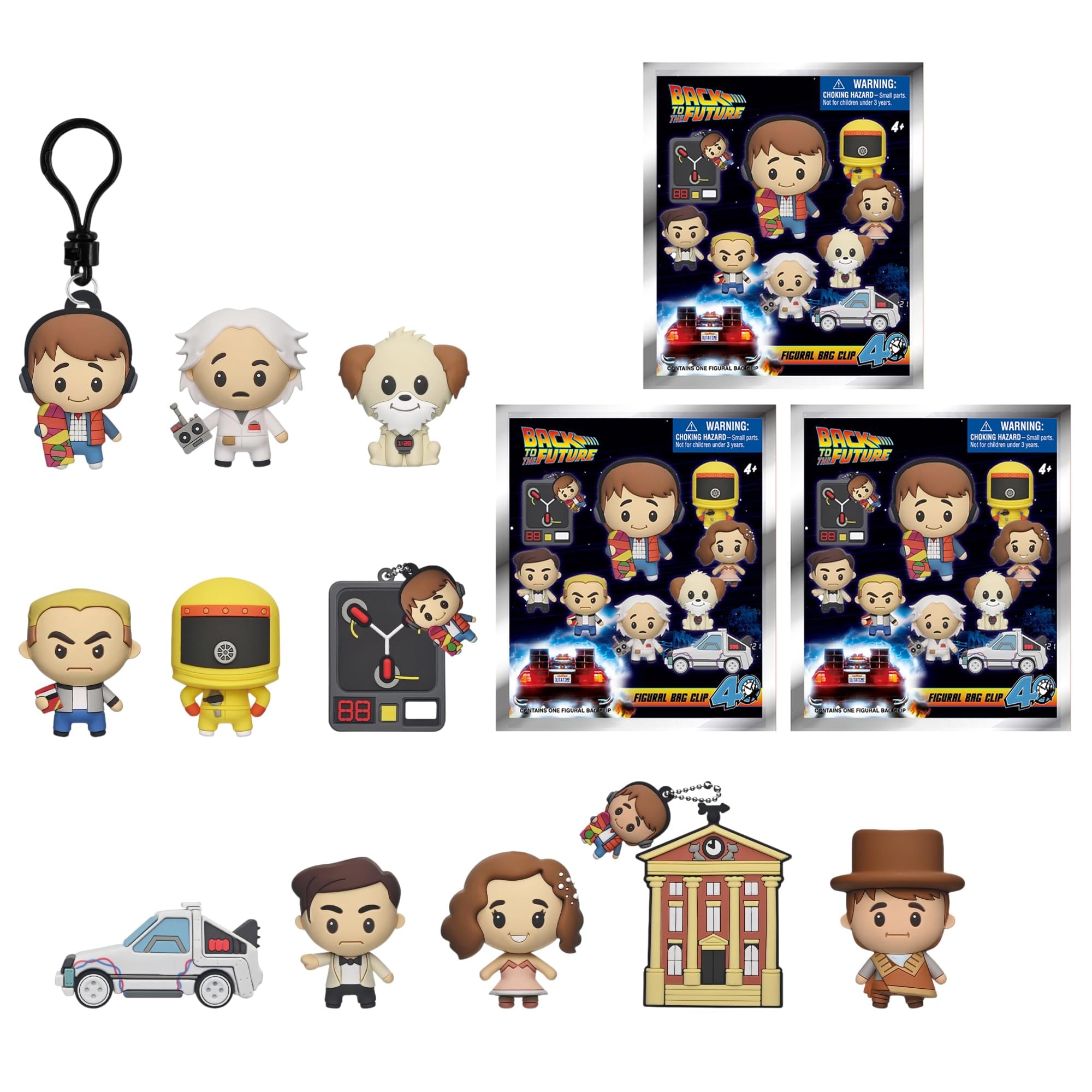 Back To The Future (40th Anniversary) Blind Bag 3D Foam Bag Clip | 3 Random