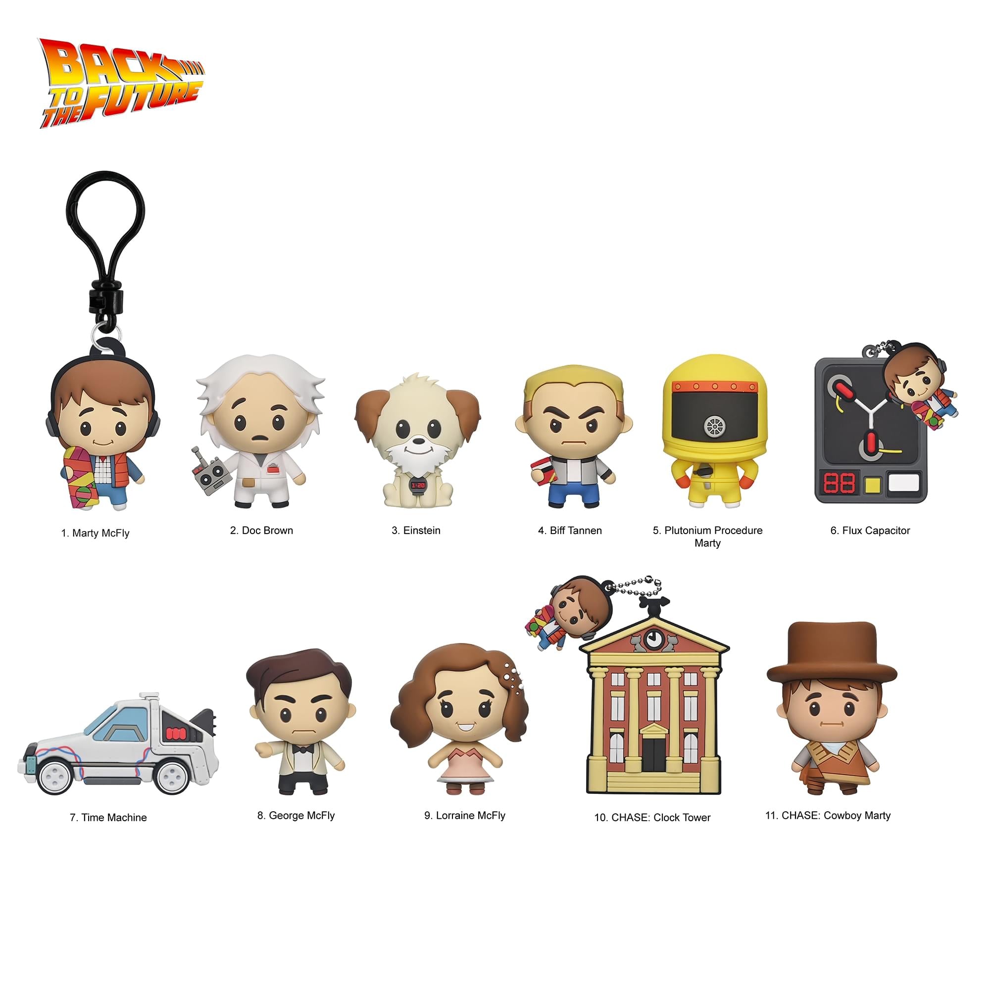 Back To The Future (40th Anniversary) Blind Bag 3D Foam Bag Clip | 3 Random