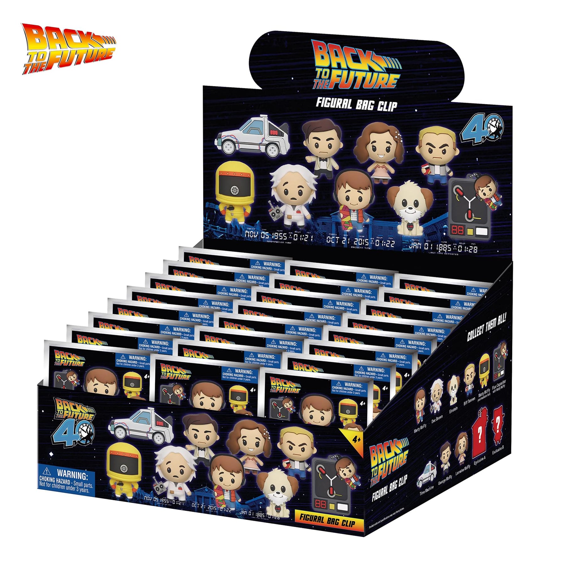 Back To The Future (40th Anniversary) Blind Bag 3D Foam Bag Clip | 3 Random