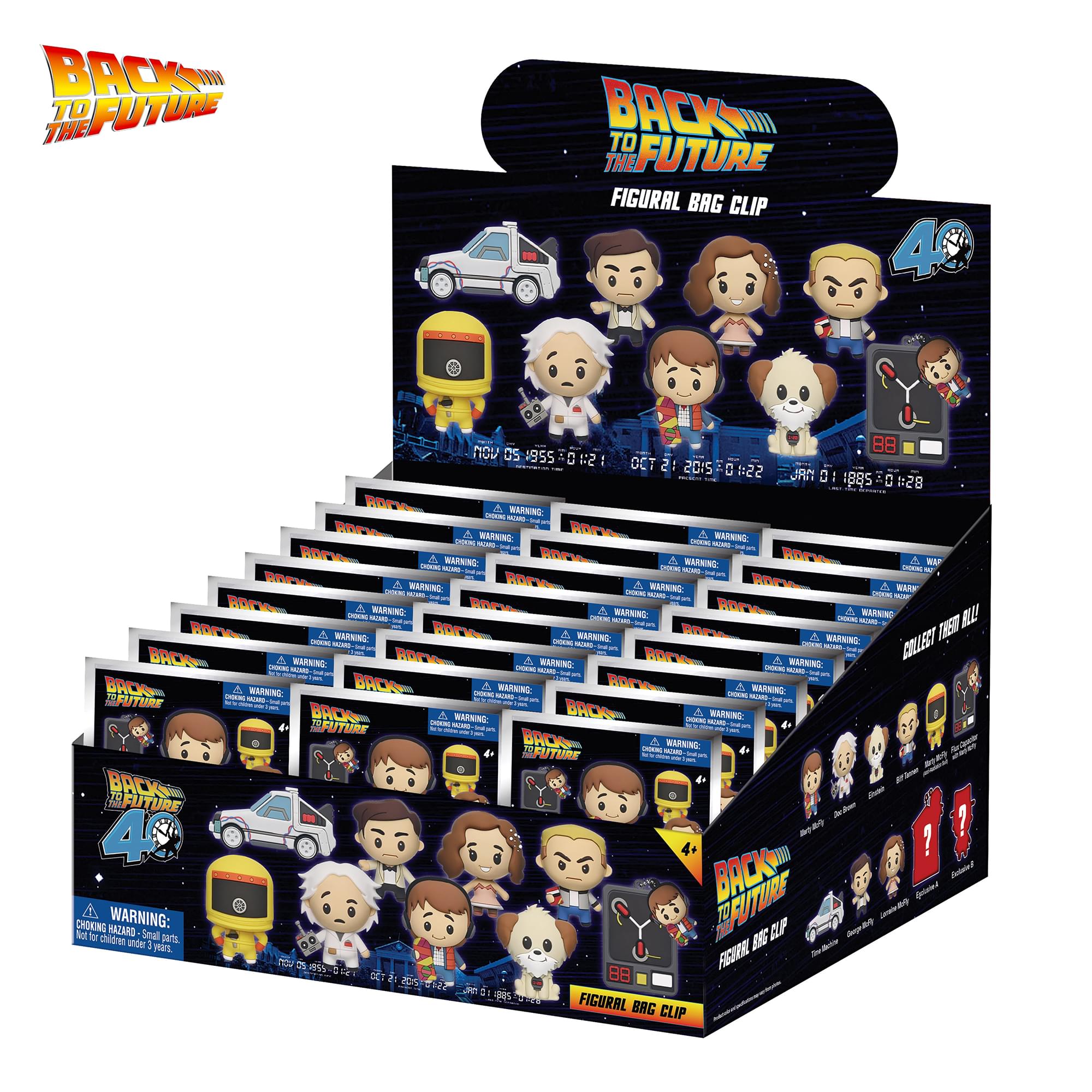 Back To The Future (40th Anniversary) Blind Bag 3D Foam Bag Clip | 3 Random