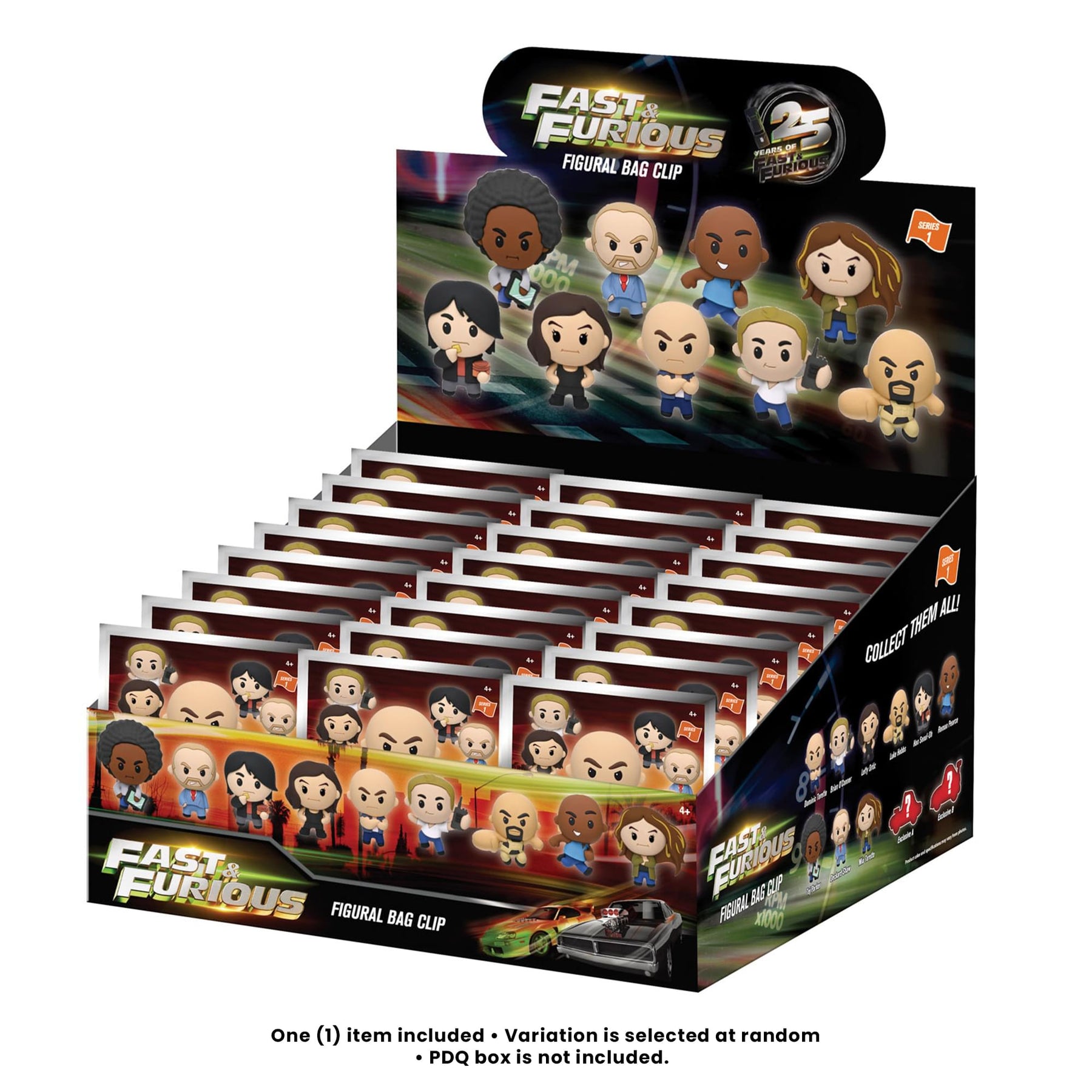 Fast & Furious Series 1 Blind Bag 3D Foam Bag Clip | 1 Random