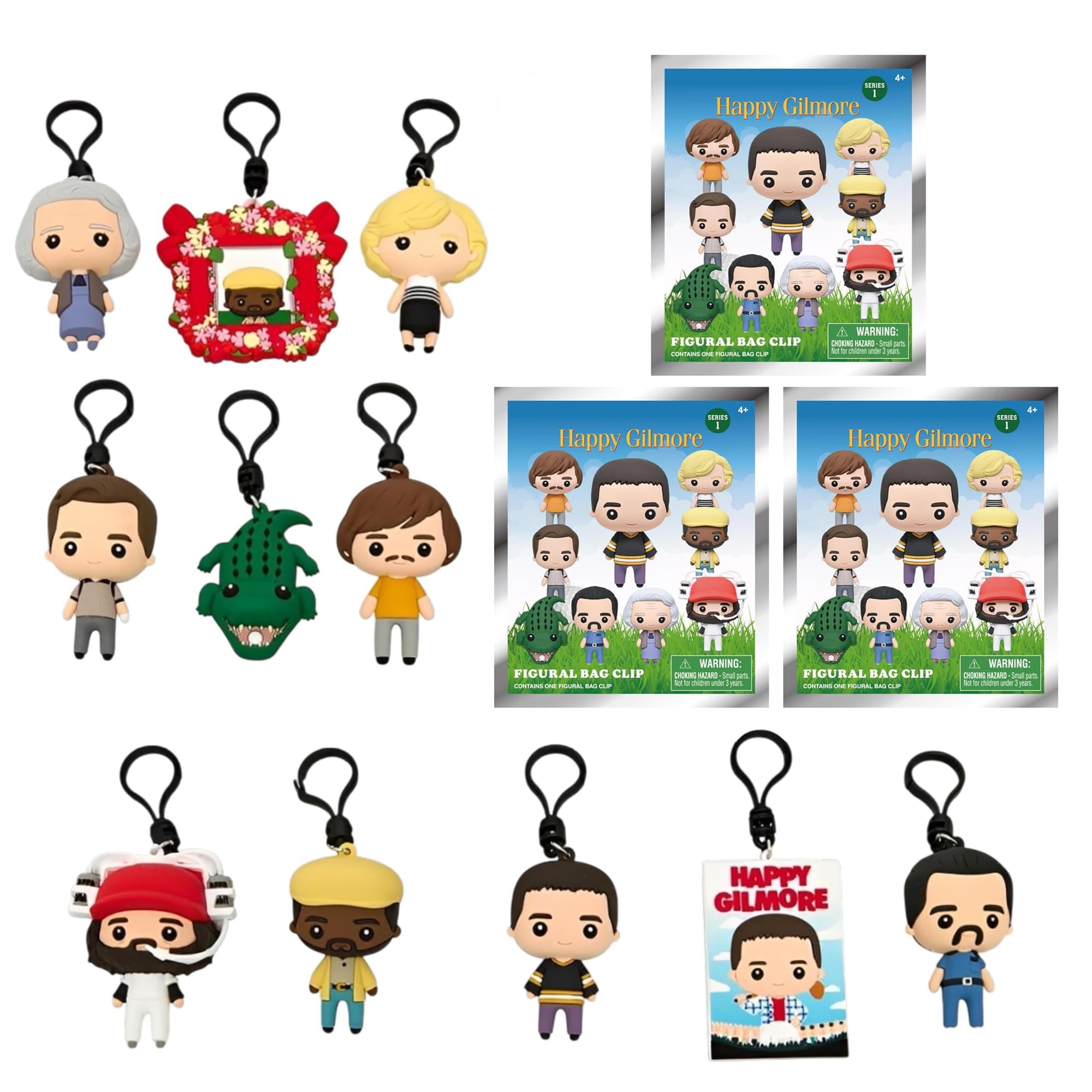 Happy Gilmore Series 1 Blind Bag 3D Foam Bag Clip | Set Of 3