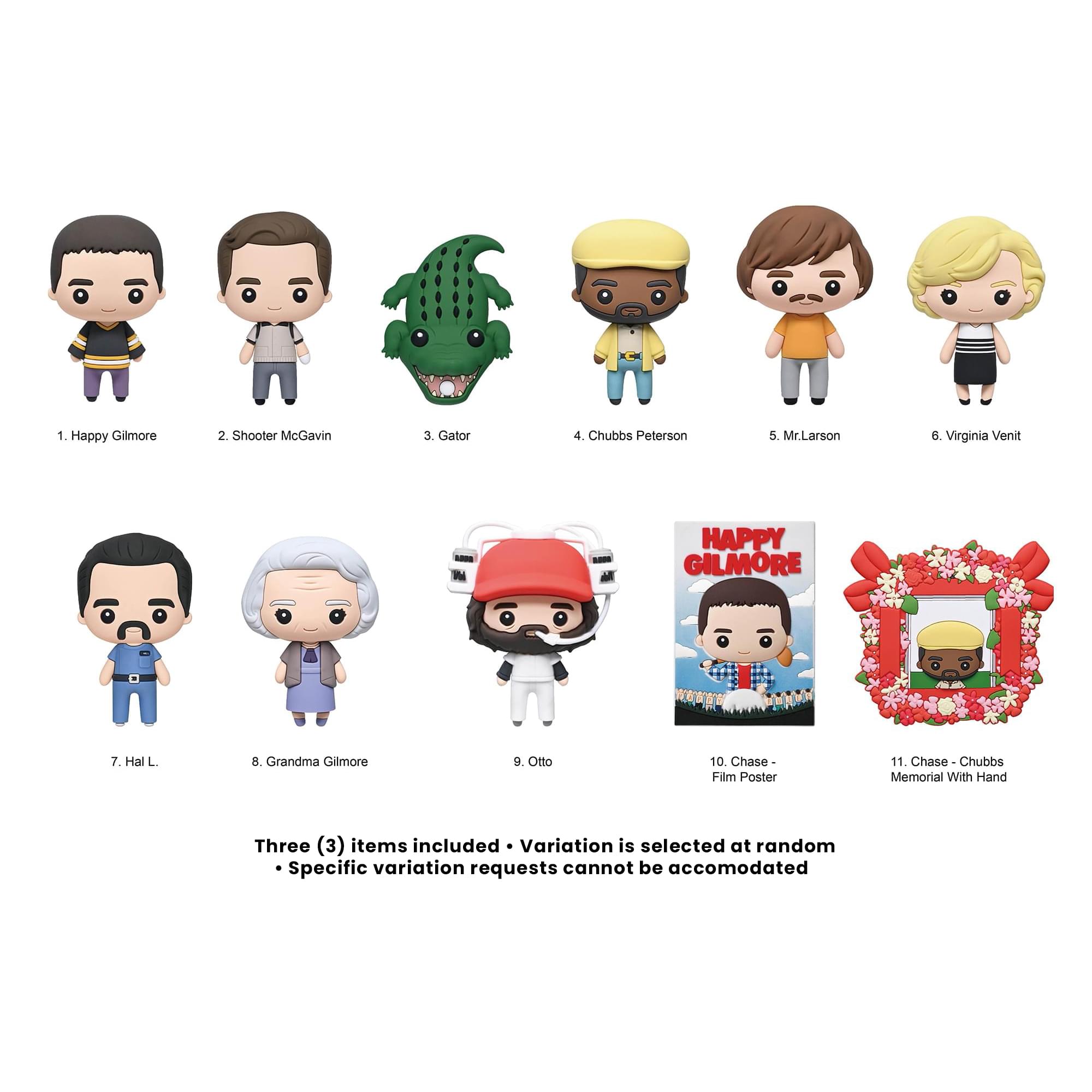 Happy Gilmore Series 1 Blind Bag 3D Foam Bag Clip | Set Of 3