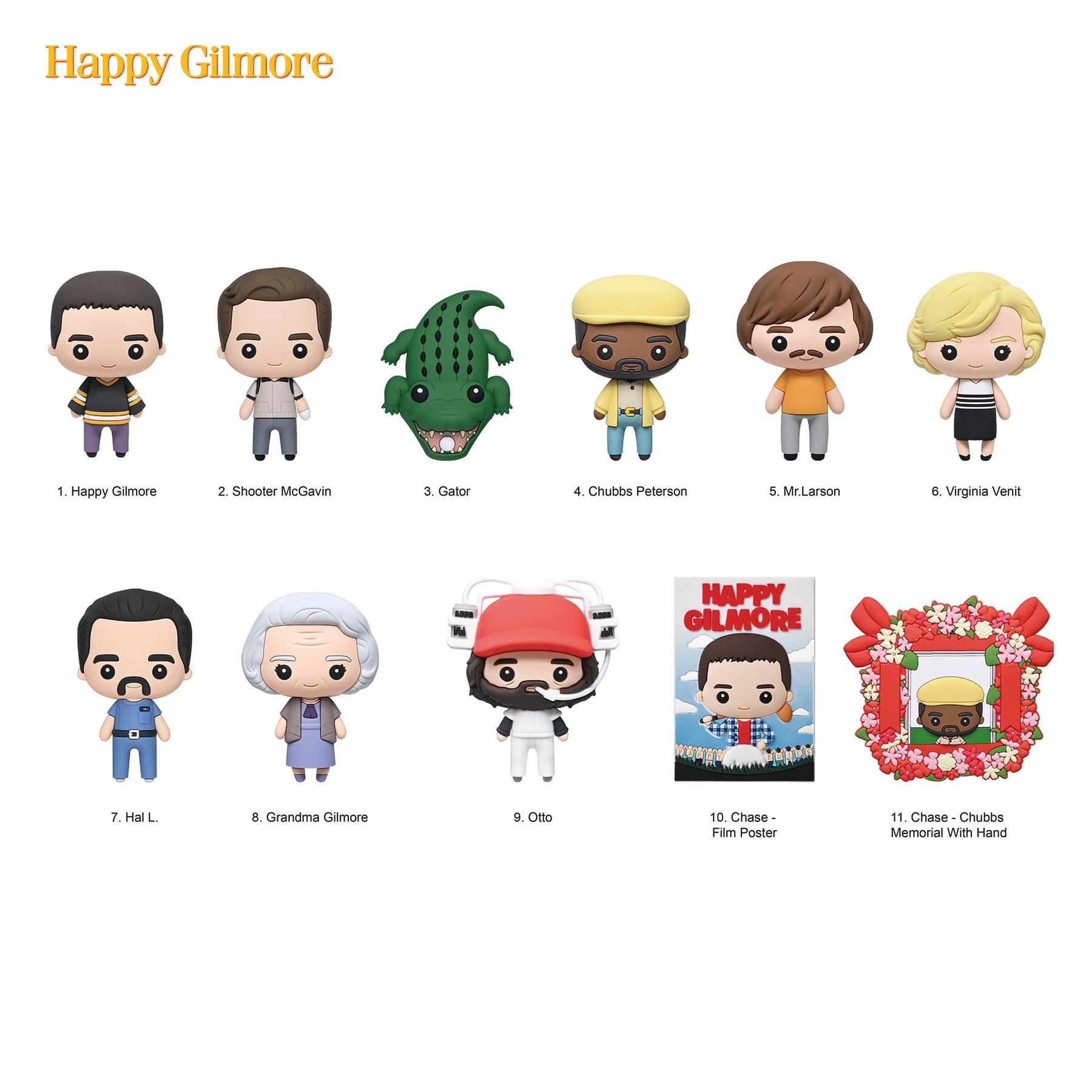 Happy Gilmore Series 1 Blind Bag 3D Foam Bag Clip | One Random