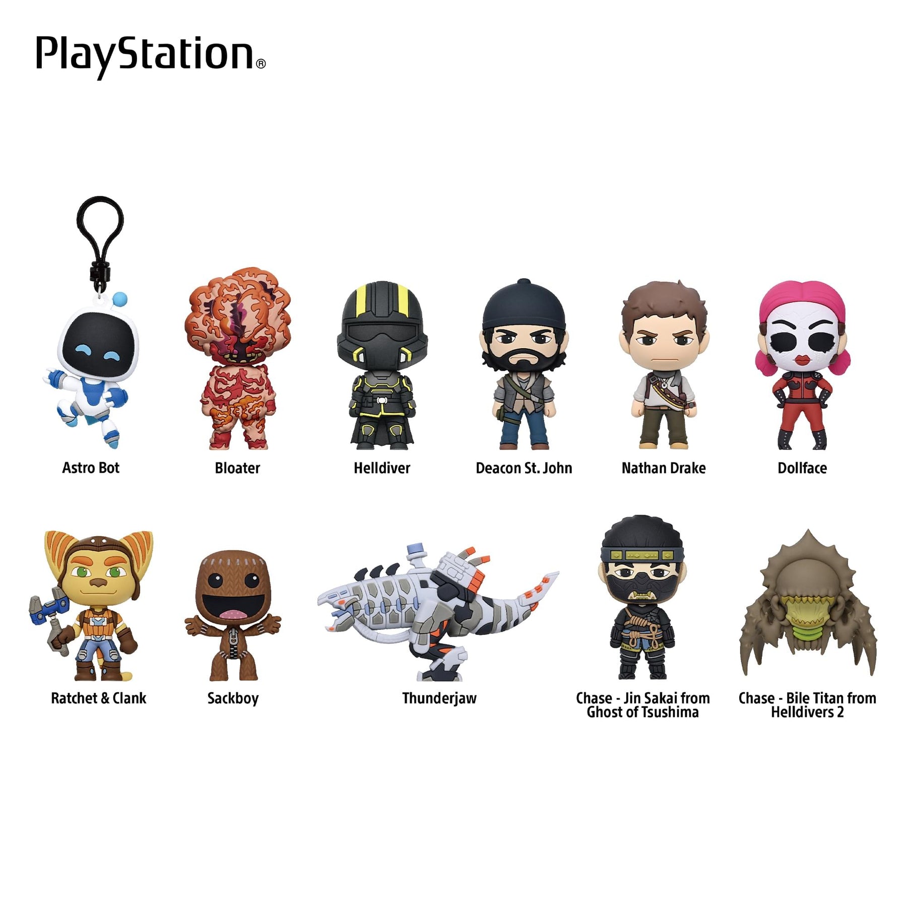 PlayStation Series 2 Blind Bag 3D Foam Bag Clip | 3 Random