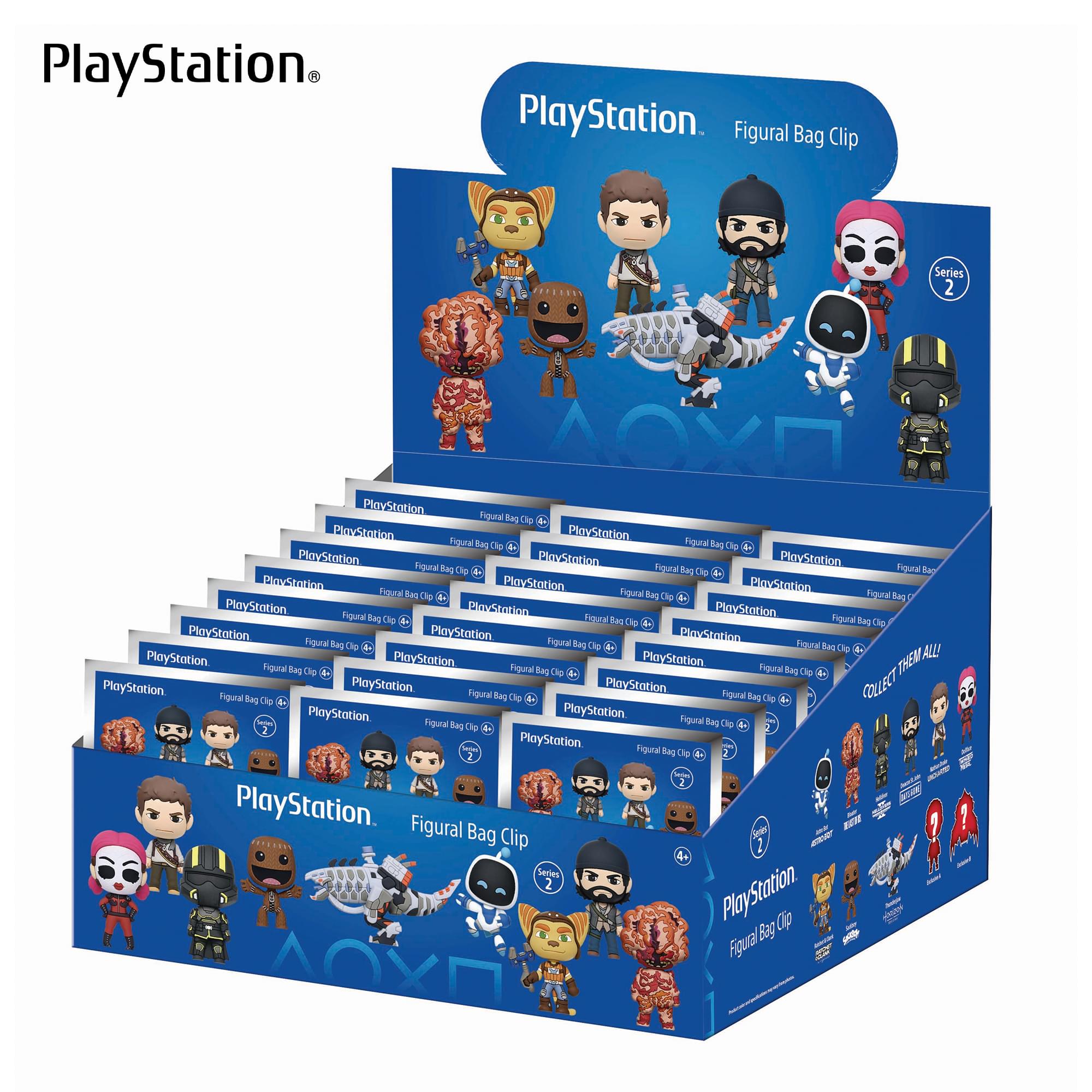 PlayStation Series 2 Blind Bag 3D Foam Bag Clip | 3 Random