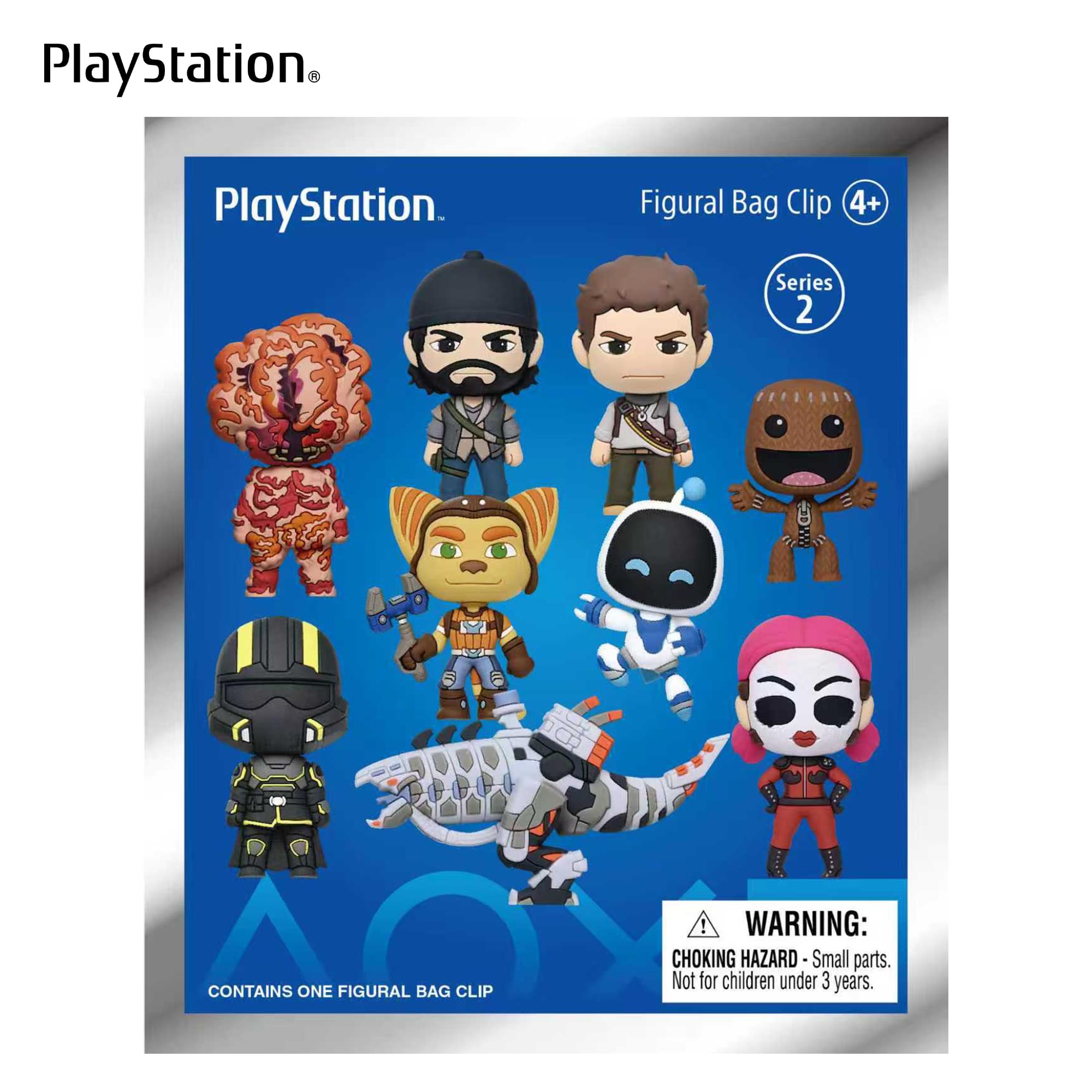 PlayStation Series 2 Blind Bag 3D Foam Bag Clip | One Random
