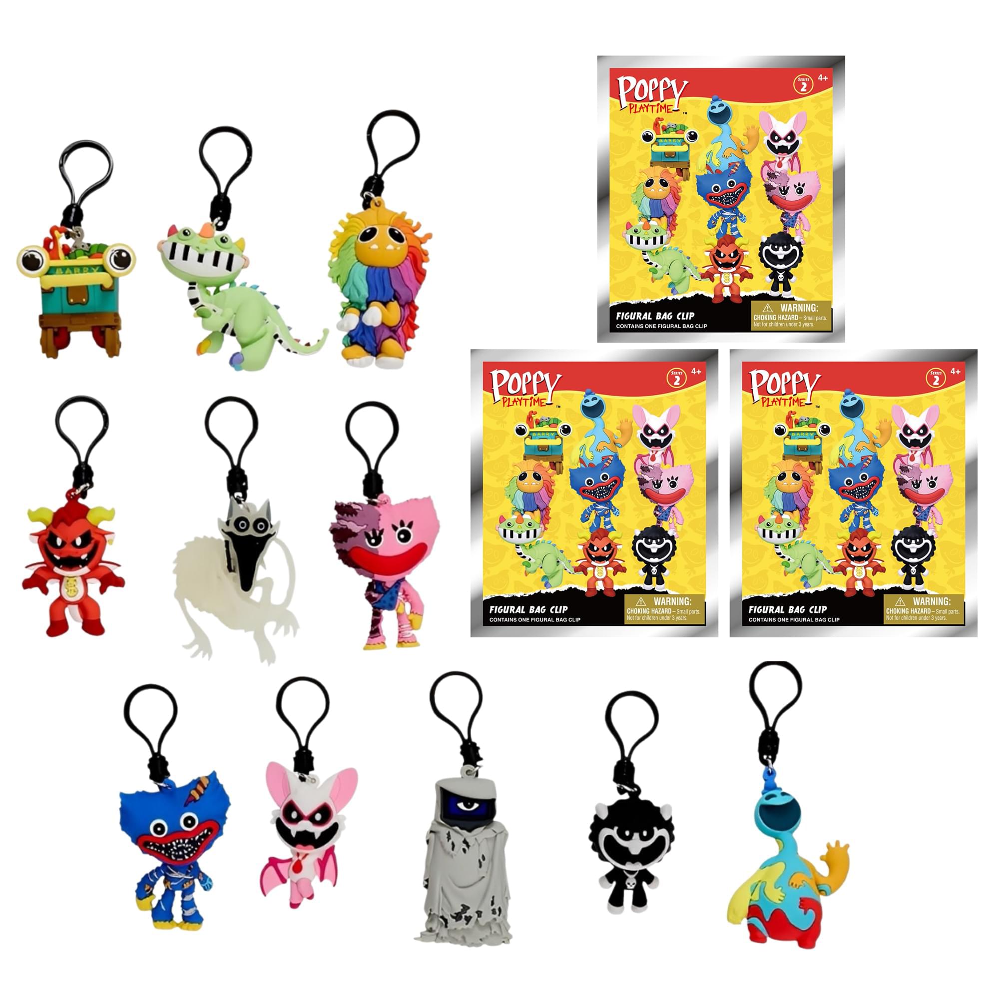 Poppy Playtime Series 2 Blind Bag 3D Foam Bag Clip | Set Of 3