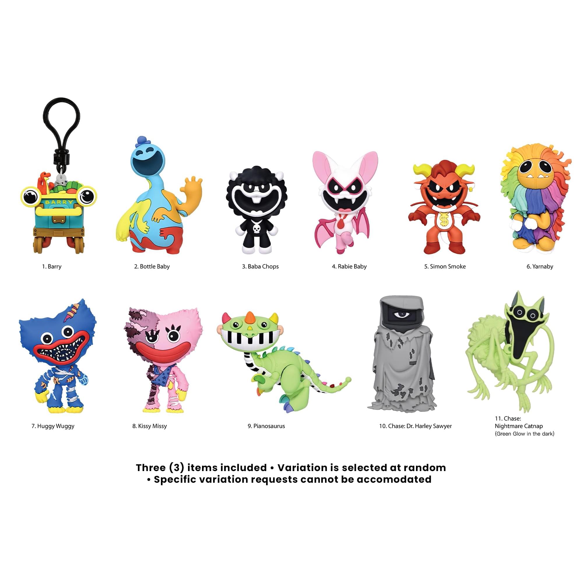 Poppy Playtime Series 2 Blind Bag 3D Foam Bag Clip | Set Of 3