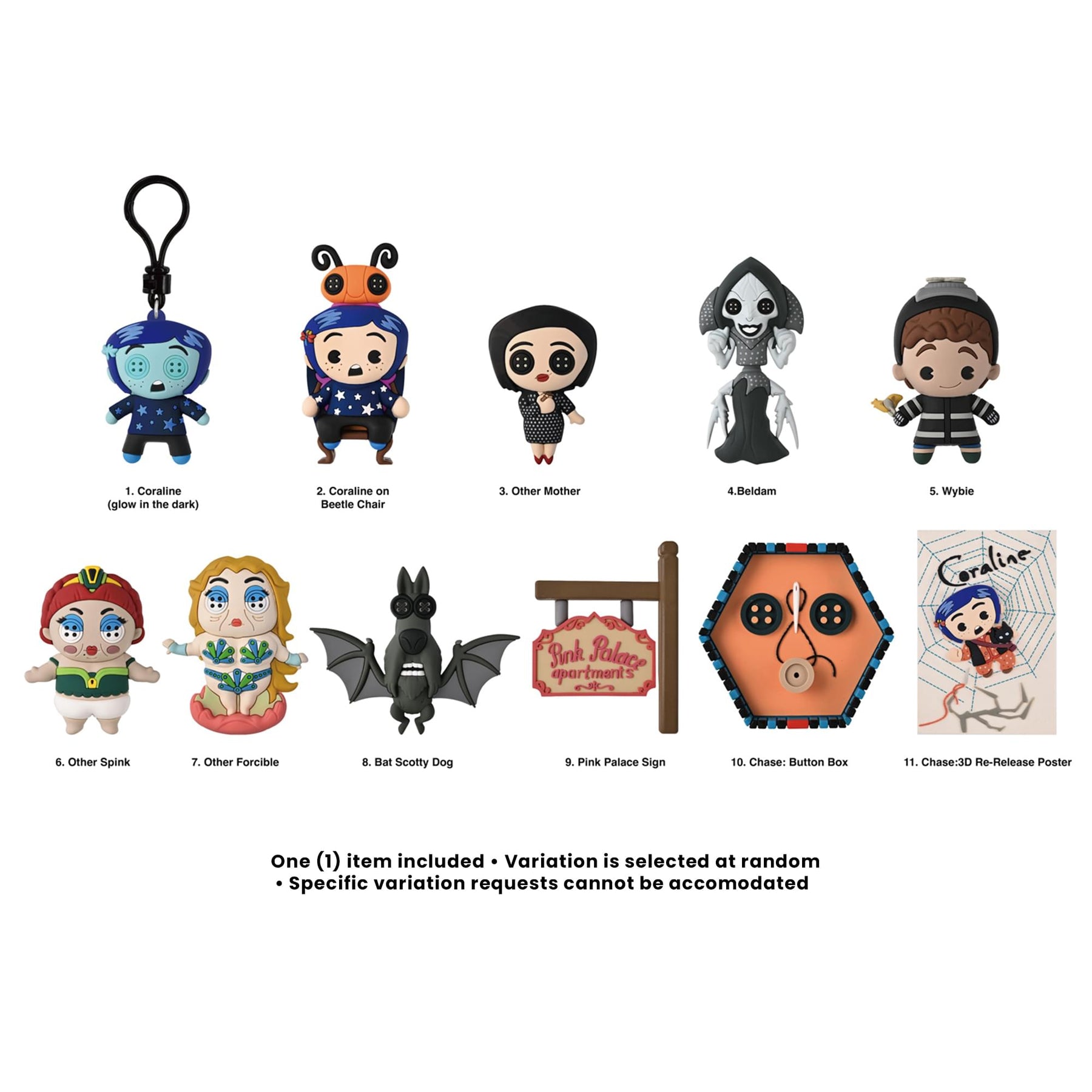 Coraline Series 5 Blind Bag 3D Foam Bag Clip | 1 Random