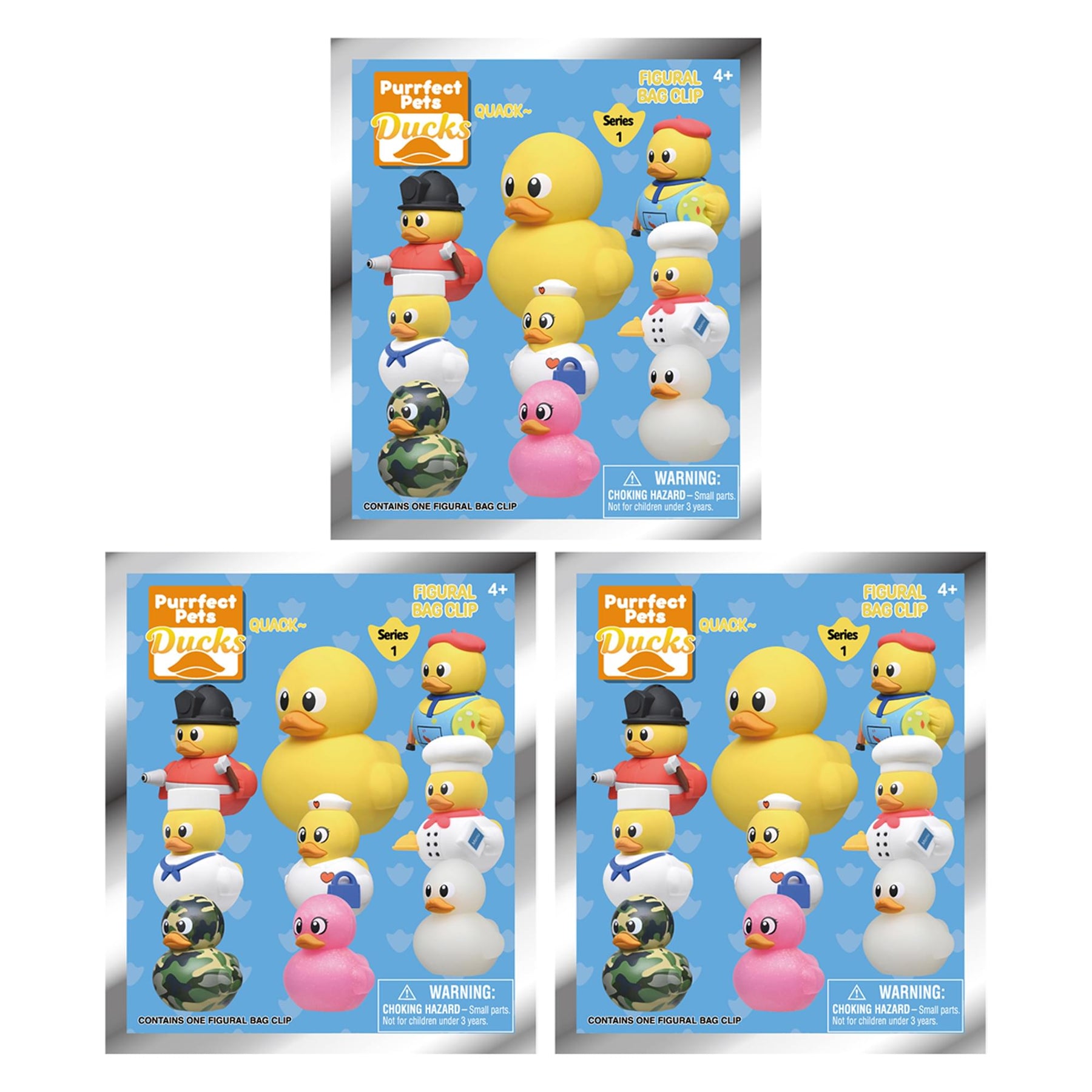 Yellow Ducks Series 1 Blind Bag 3D Foam Bag Clip | 3 Random