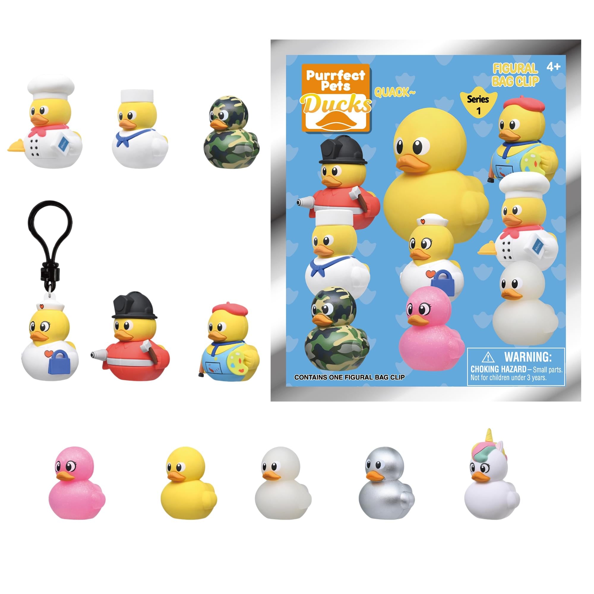 Yellow Ducks Series 1 Blind Bag 3D Foam Bag Clip | One Random