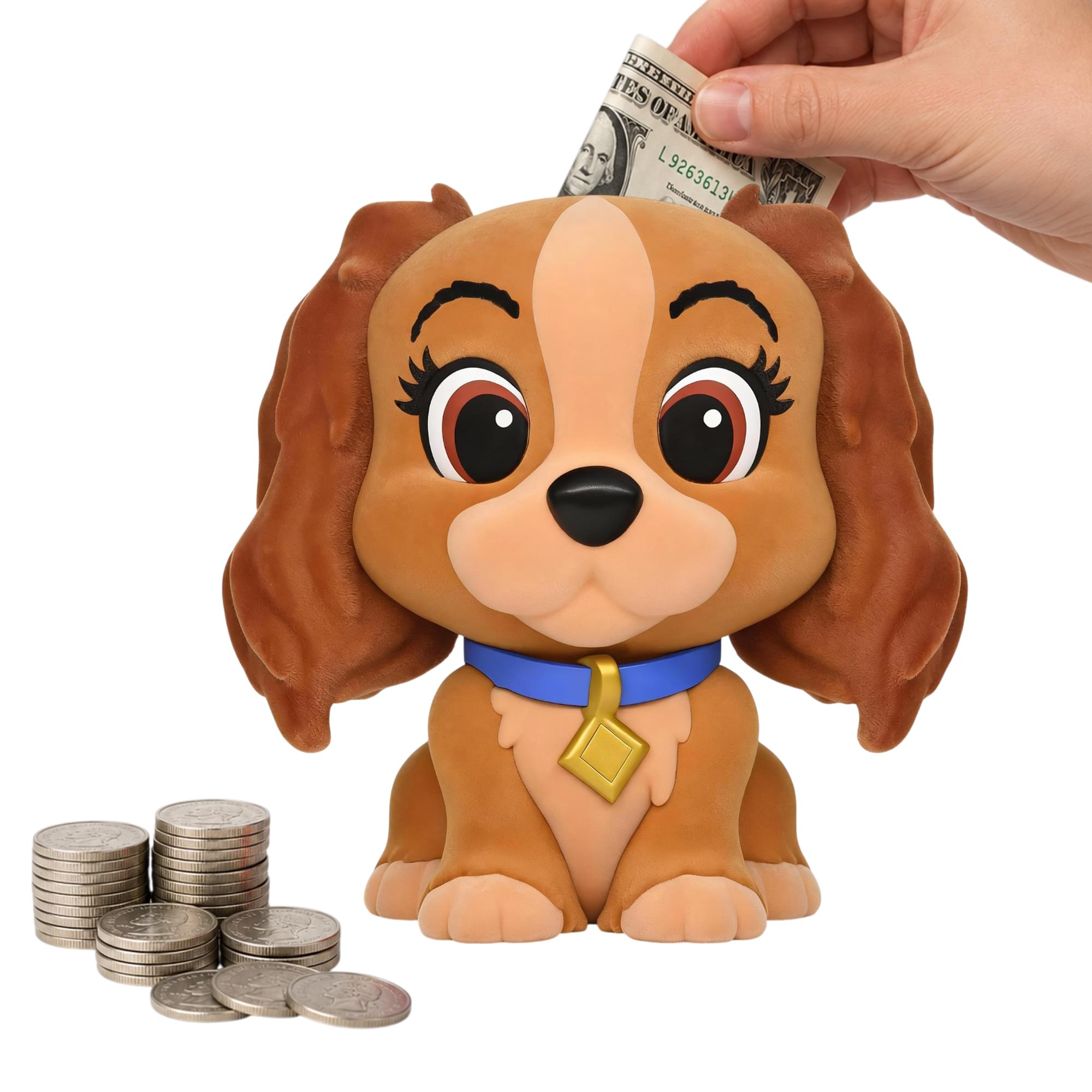 Disney Lady & The Tramp Lady 8-Inch Flocked PVC Figural Bank