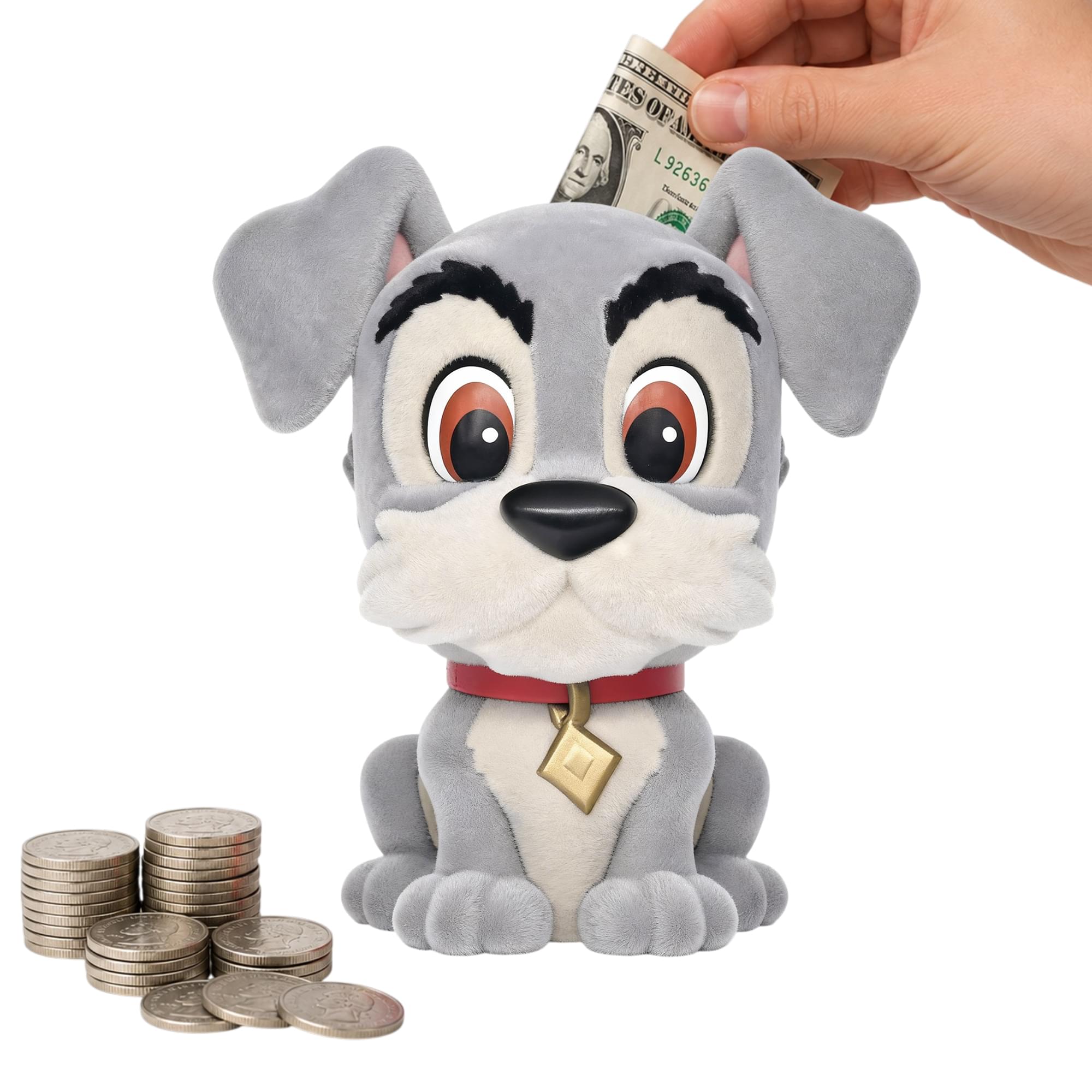 Disney Lady & The Tramp Tramp 8-Inch Flocked PVC Figural Bank