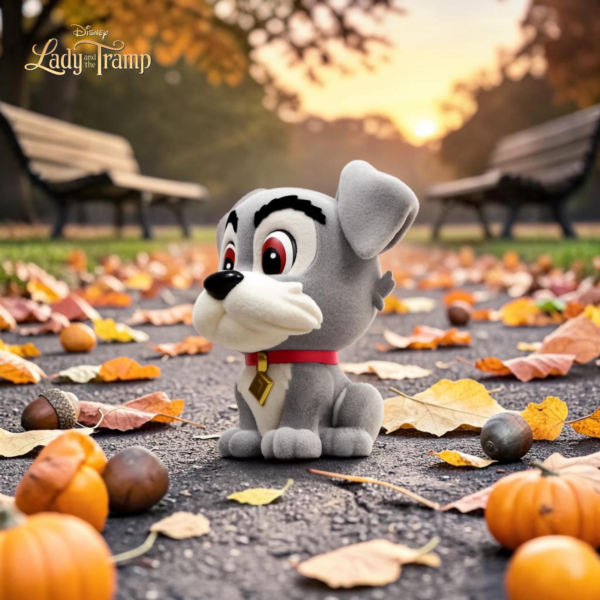 Disney Lady & The Tramp Tramp 8-Inch Flocked PVC Figural Bank