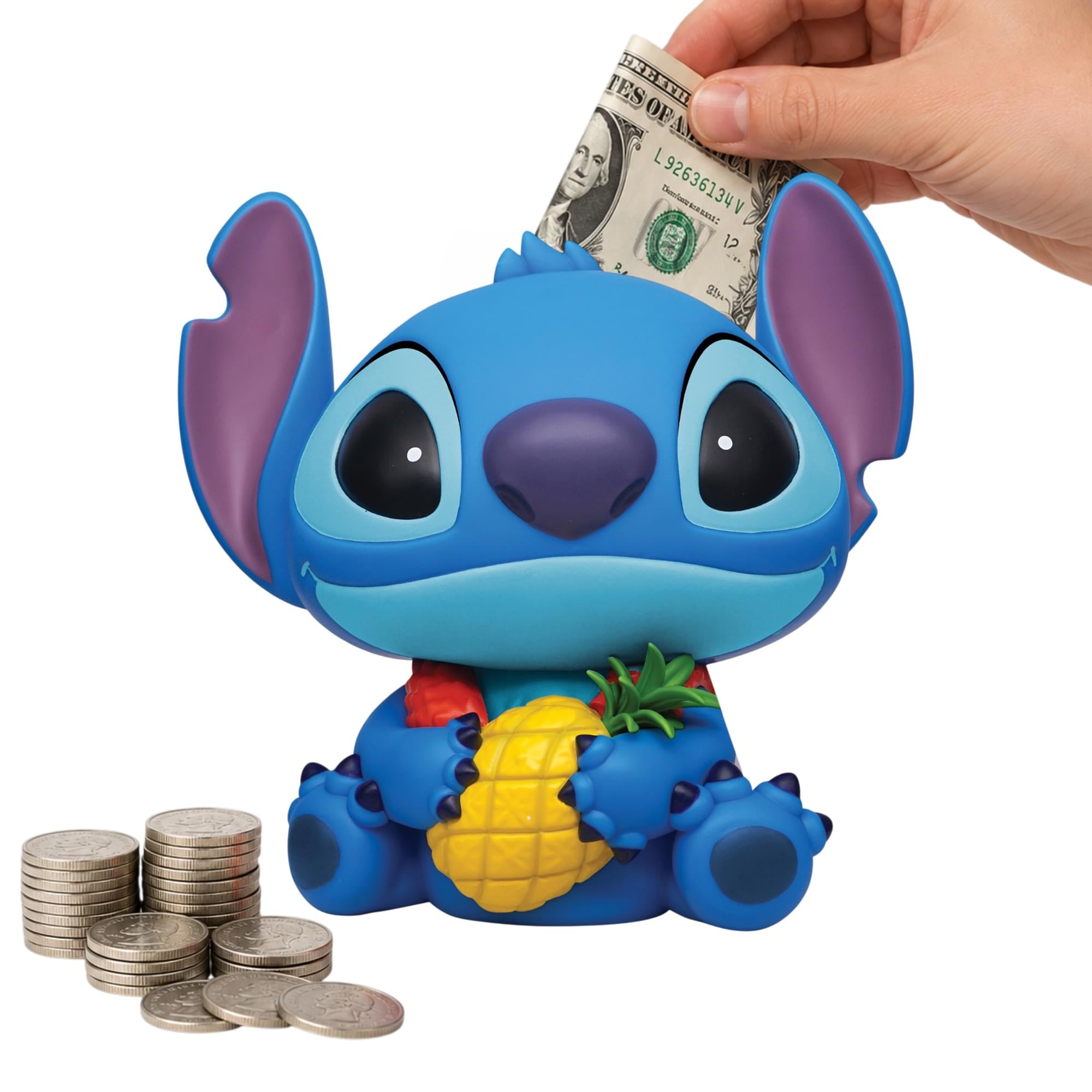 Disney Lilo & Stitch Stitch with Pineapple 8-Inch PVC Figural Bank