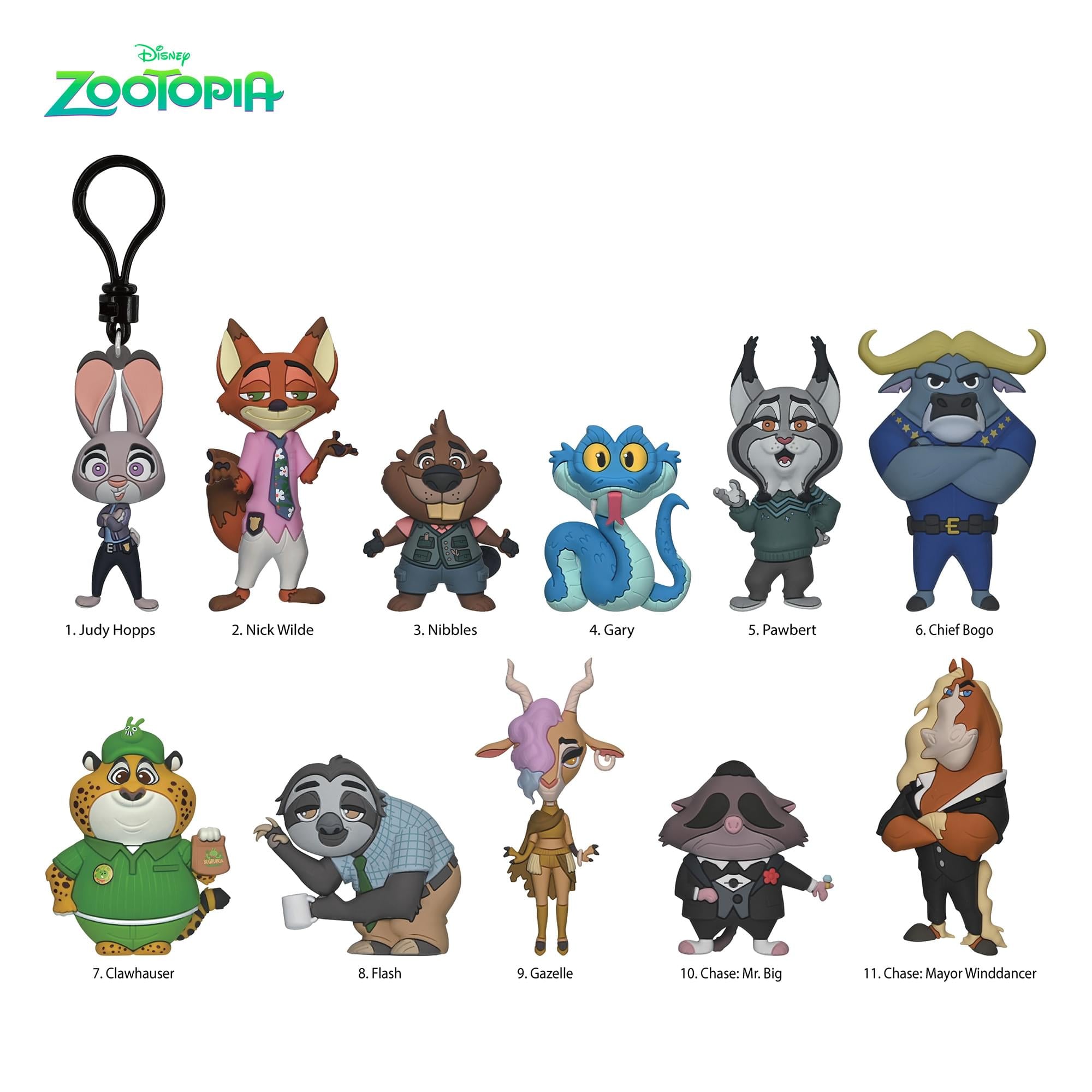 Disney Zootopia 2 Series 68 Blind Bag 3D Foam Bag Clip | 3 Random