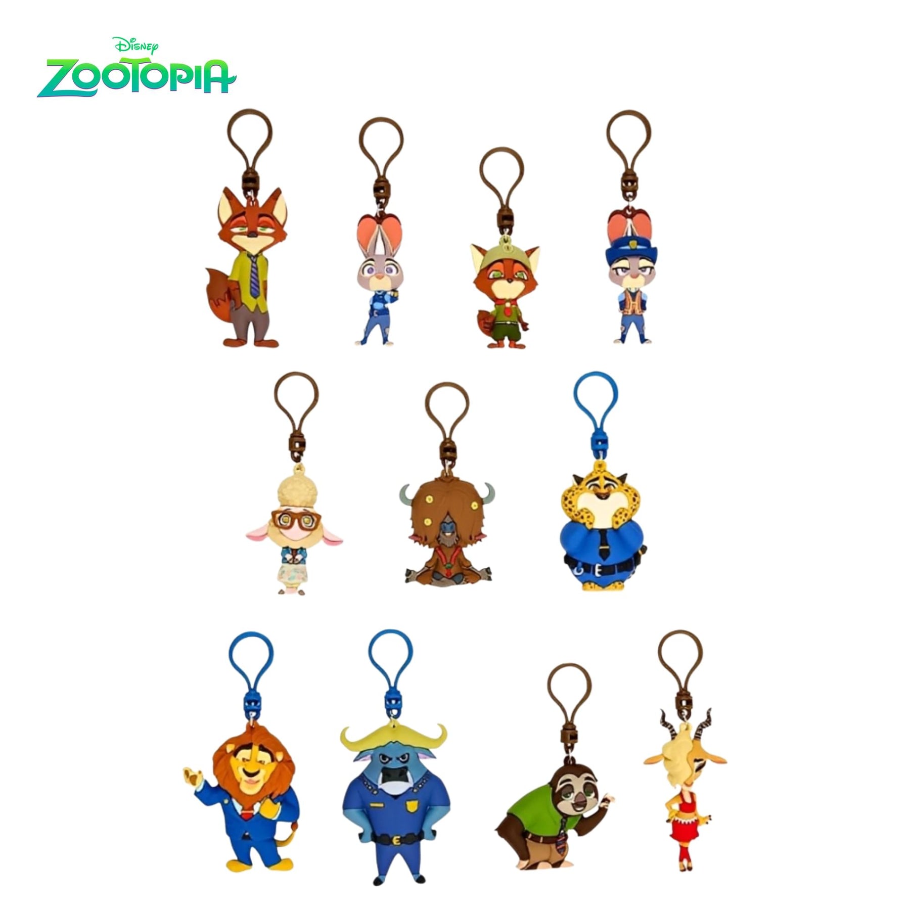 Disney Zootopia Series 73 Blind Bag 3D Foam Bag Clip | 3 Random