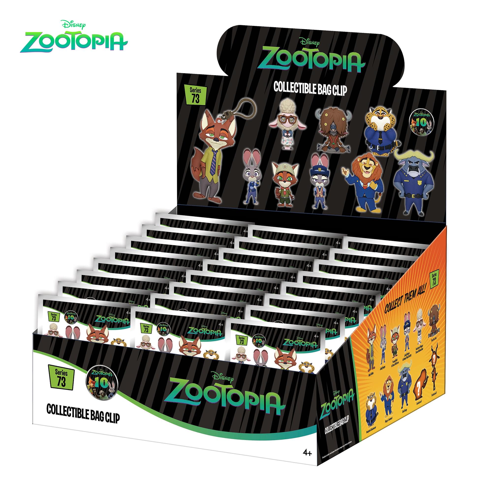 Disney Zootopia Series 73 Blind Bag 3D Foam Bag Clip | 3 Random