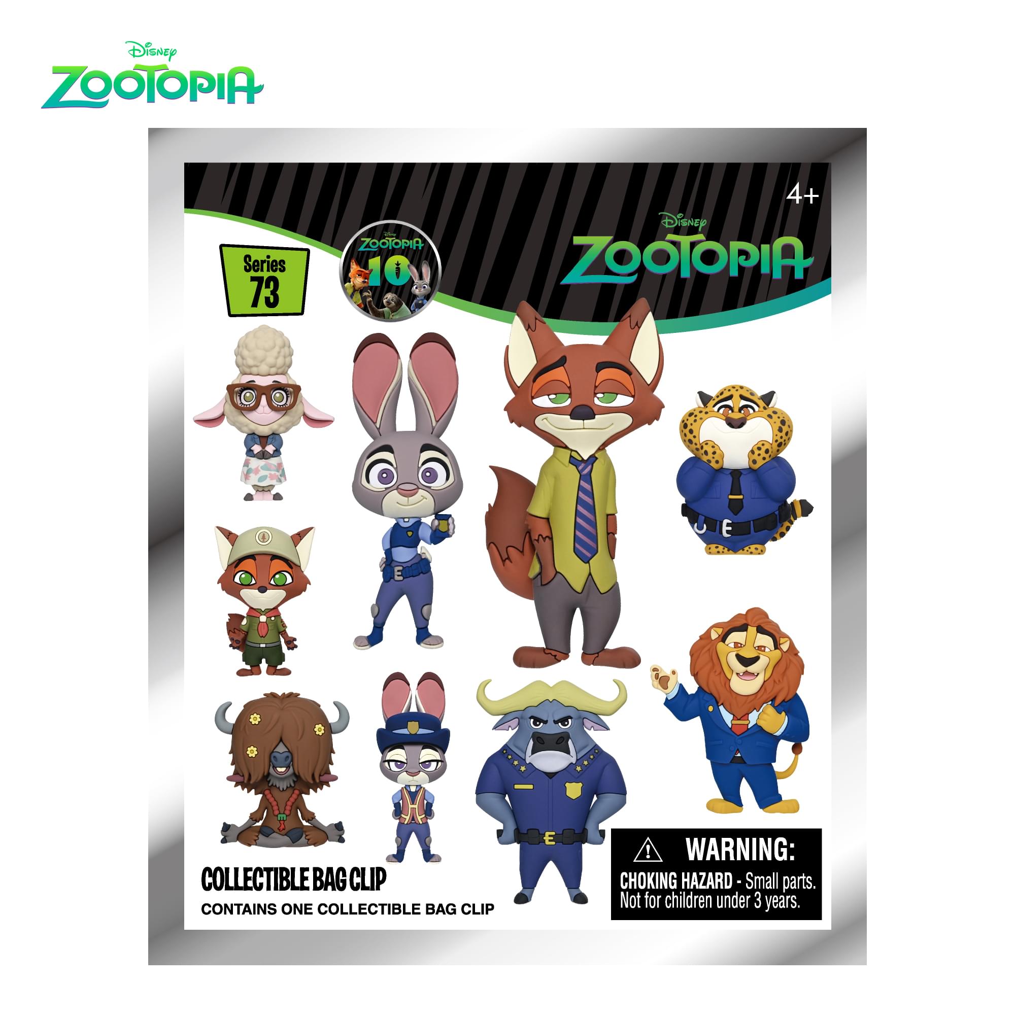 Disney Zootopia Series 73 Blind Bag 3D Foam Bag Clip | One Random
