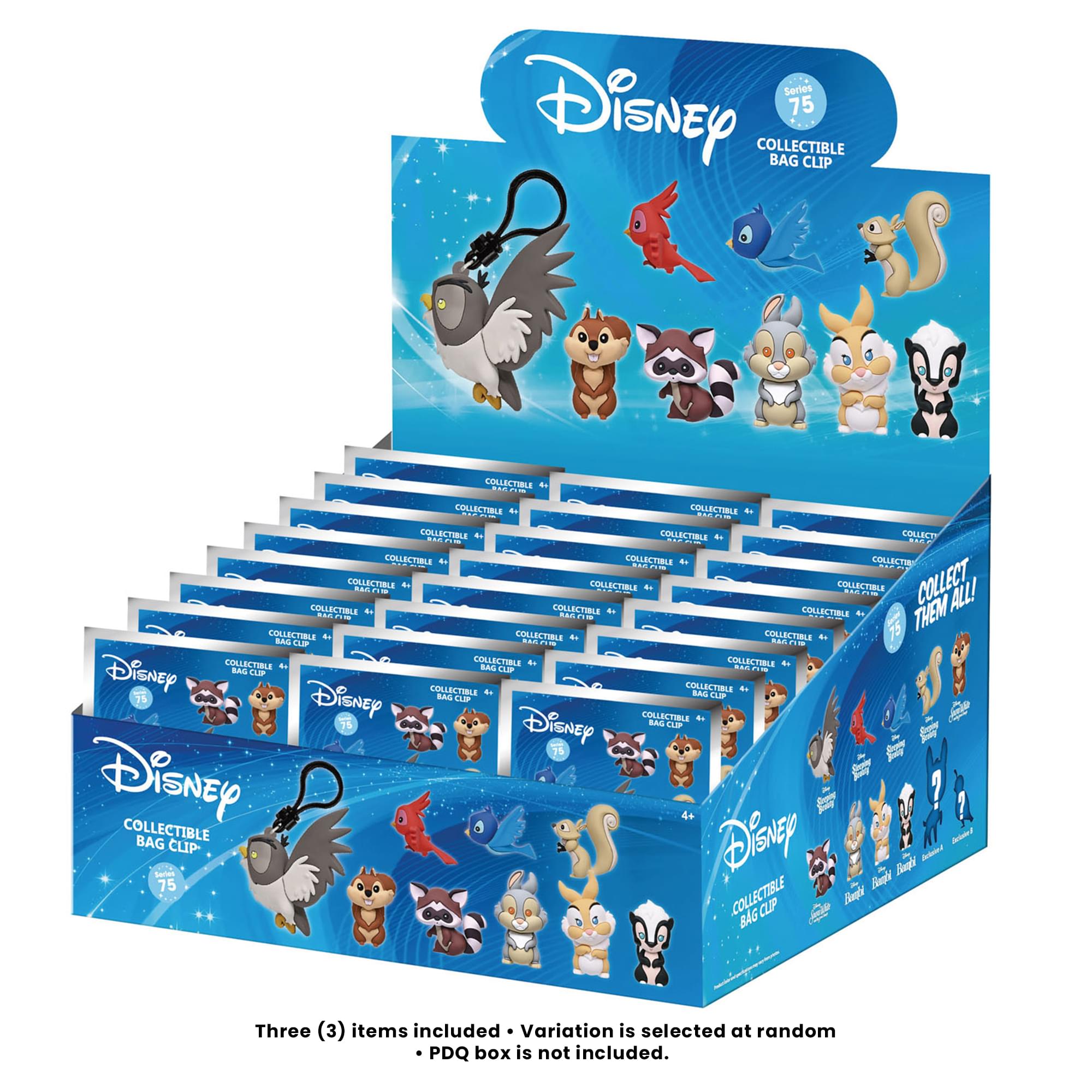 Disney Series 75 Woodland Characters Blind Bag 3D Foam Bag Clips | 3 Random