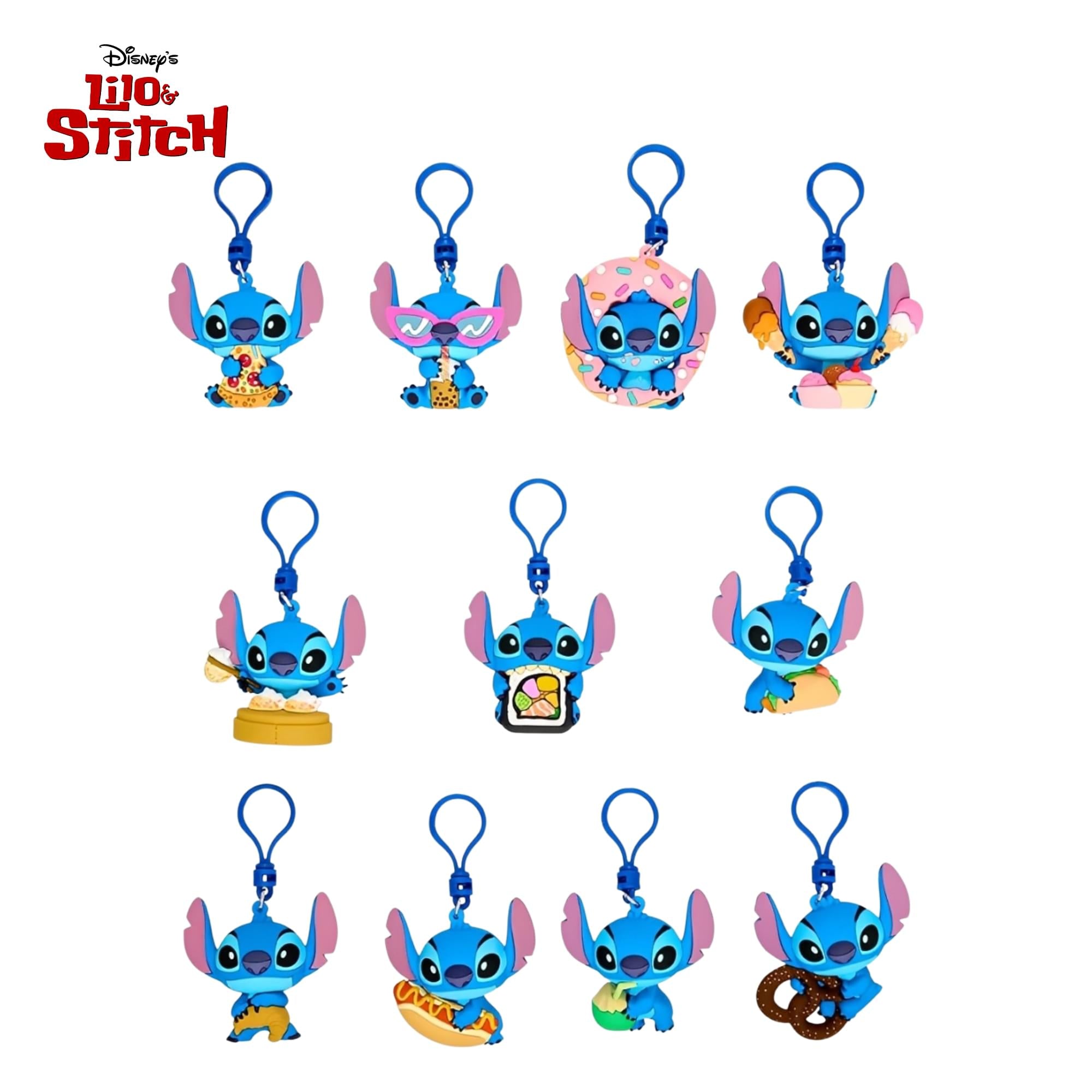 Disney Lilo & Stitch Series 8 Blind Bag 3D Foam Bag Clip | 3 Random