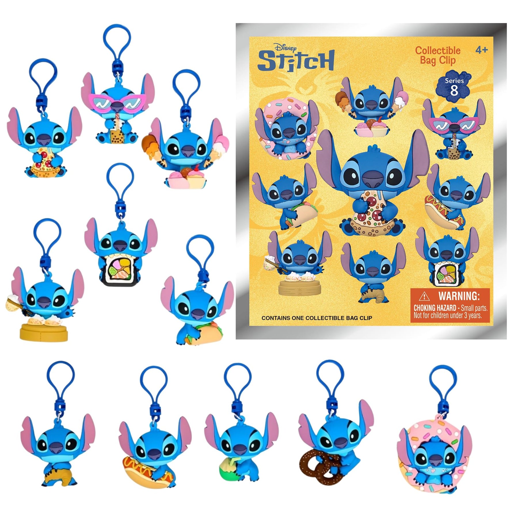 Disney Lilo & Stitch Series 8 Blind Bag 3D Foam Bag Clip | One Random