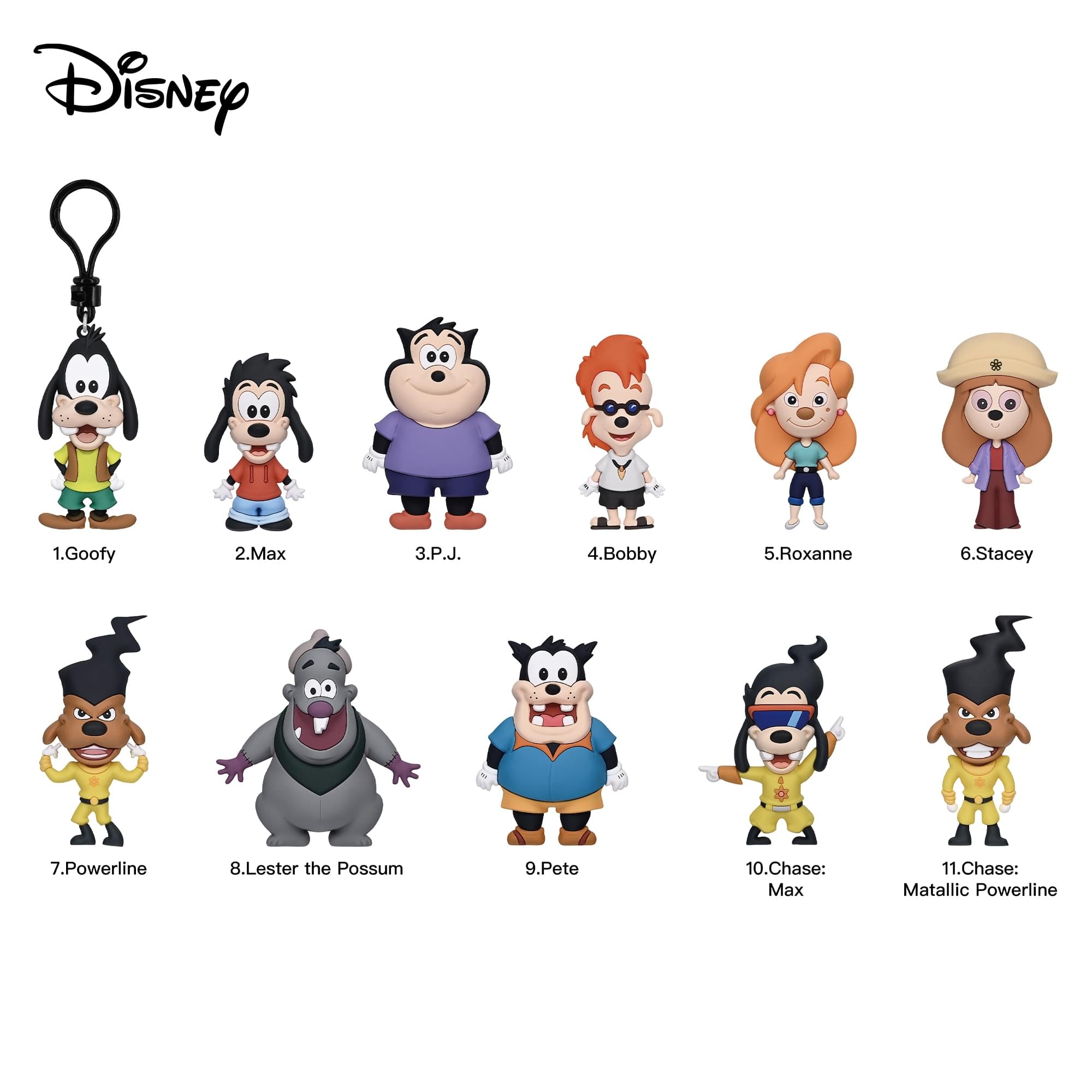 Disney Goofy Movie Series 74 Blind Bag 3D Foam Bag Clip | 3 Random