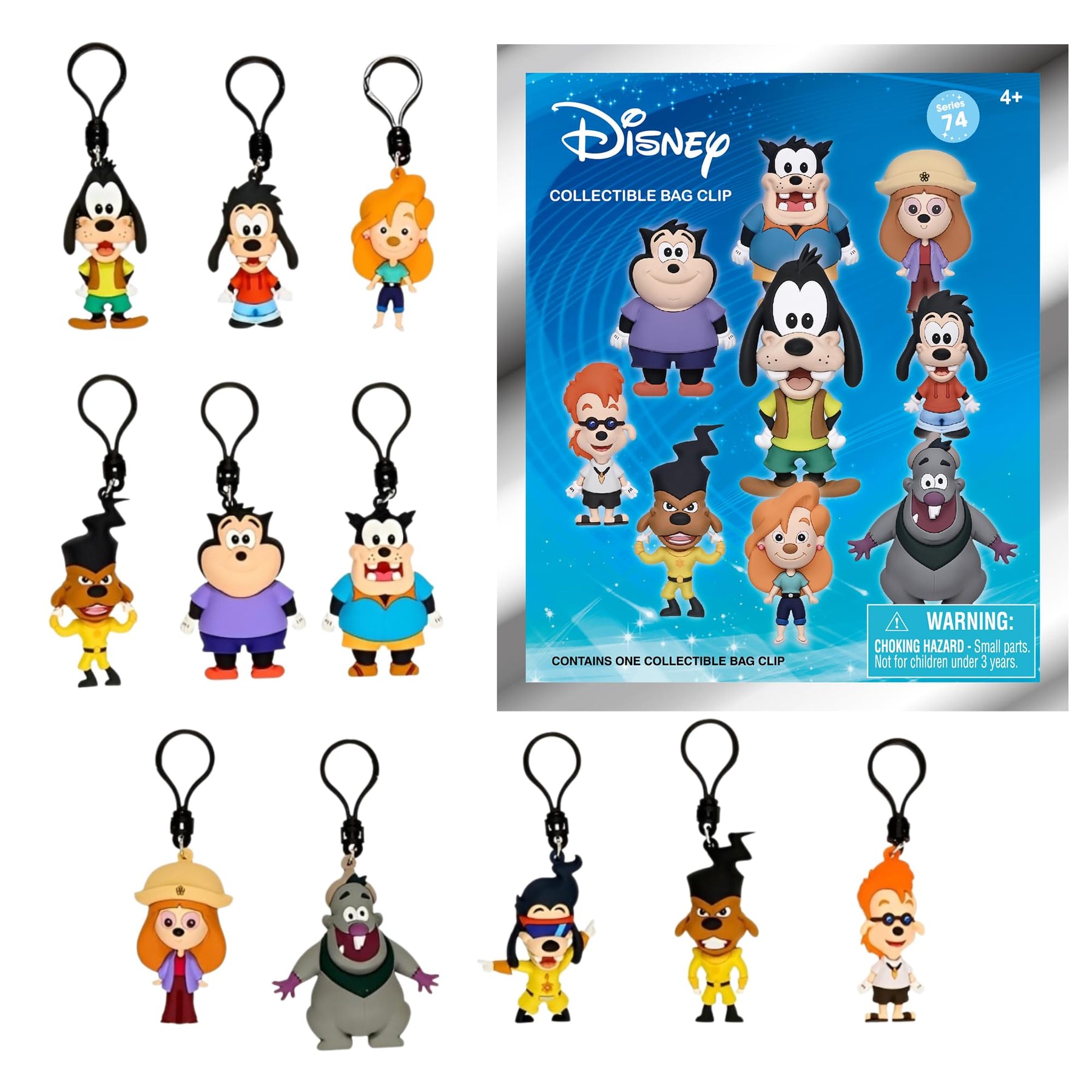 Disney Goofy Movie Series 74 Blind Bag 3D Foam Bag Clip | One Random