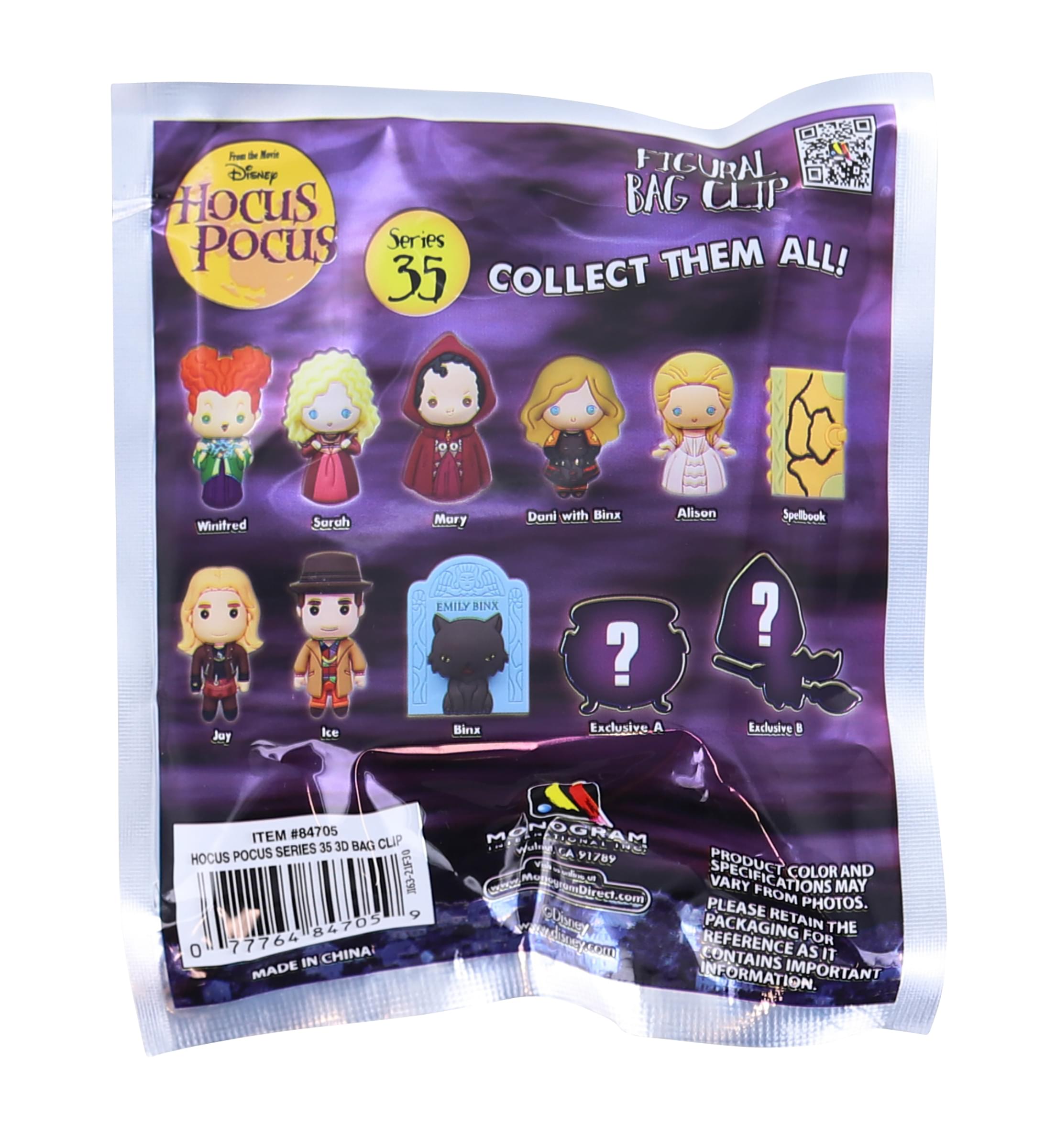 Disney Series 35 Hocus Pocus 3D Foam Bag Clip | One Random