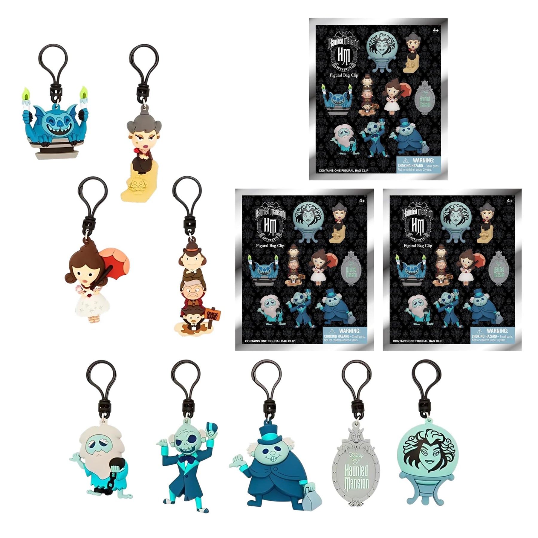 Disney Haunted Mansion Series 1 Blind Bag 3D Foam Bag Clip | 3 Random
