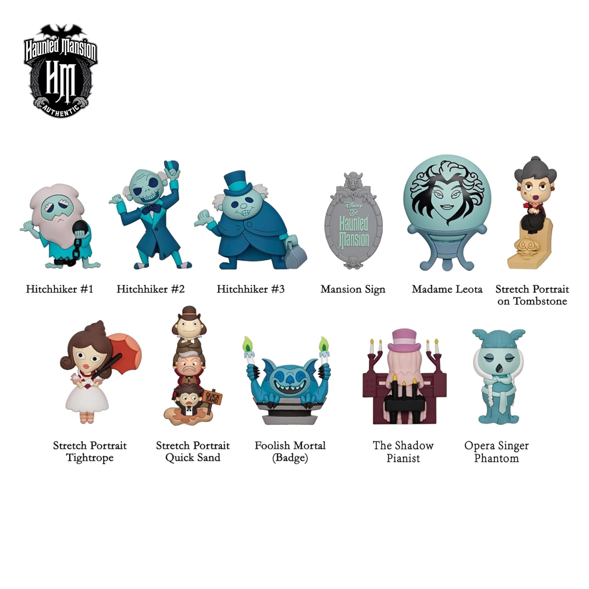 Disney Haunted Mansion Series 1 Blind Bag 3D Foam Bag Clip | 3 Random