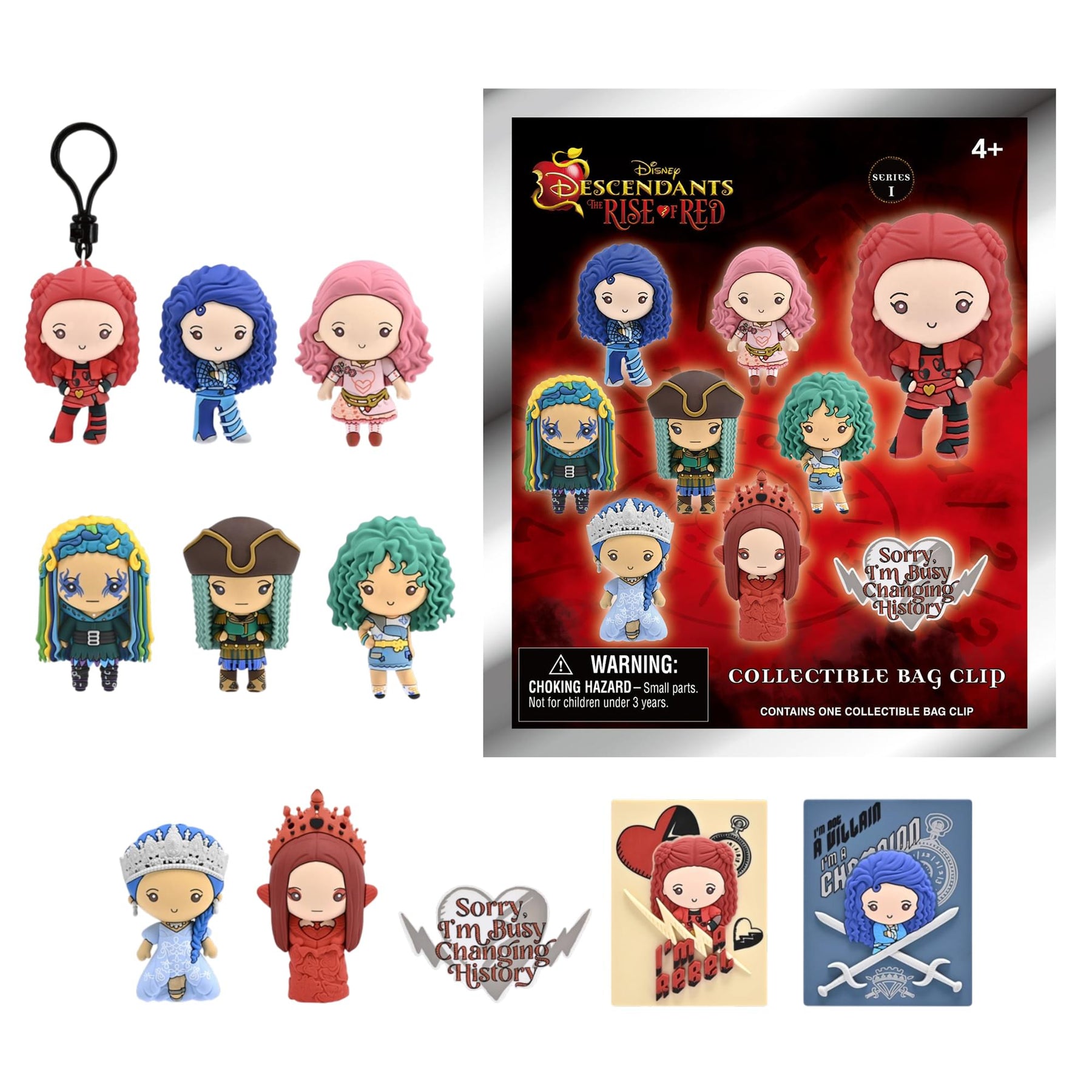 Disney Descendants Series 1 Blind Bag 3D Foam Bag Clip | 1 Random