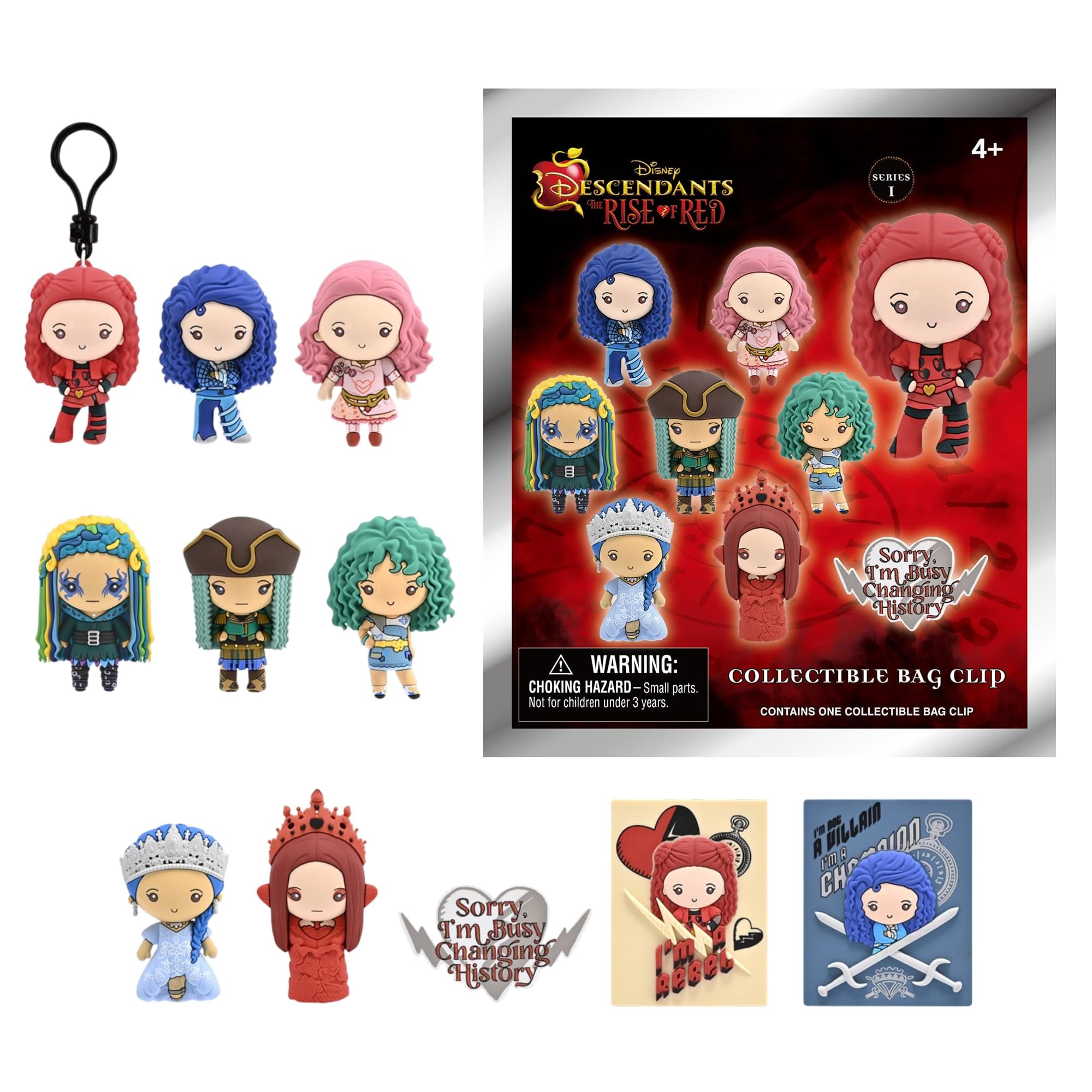 Disney Descendants Series 1 Blind Bag 3D Foam Bag Clip | 1 Random