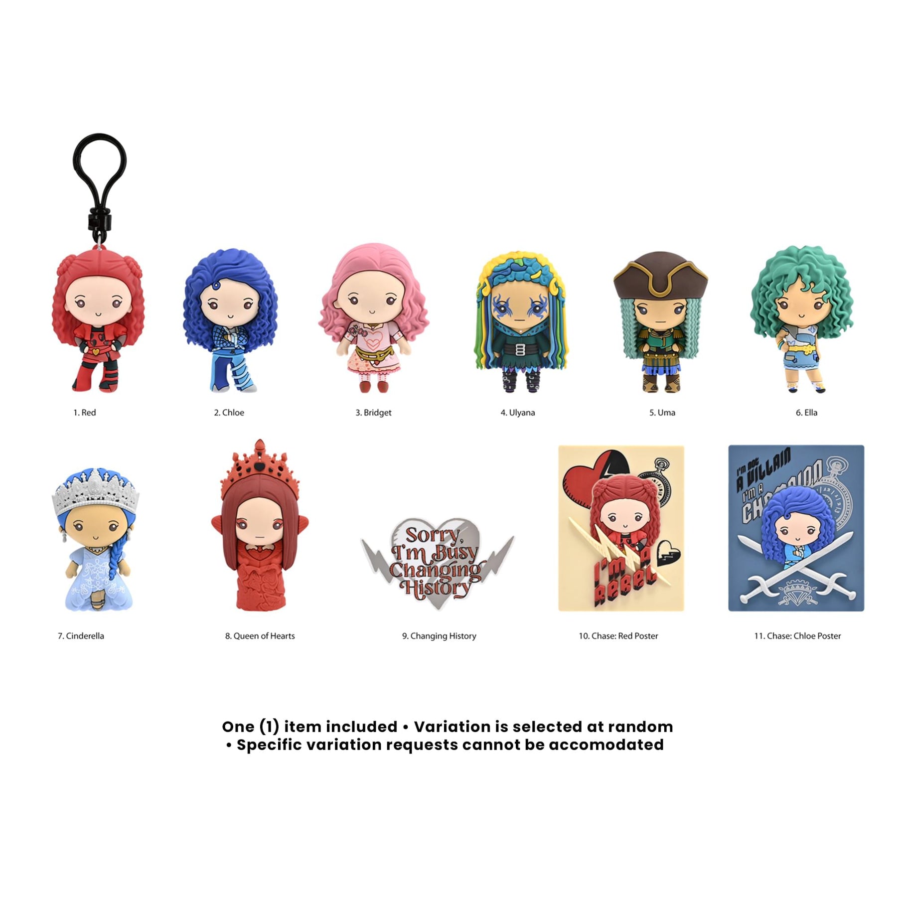 Disney Descendants Series 1 Blind Bag 3D Foam Bag Clip | 1 Random